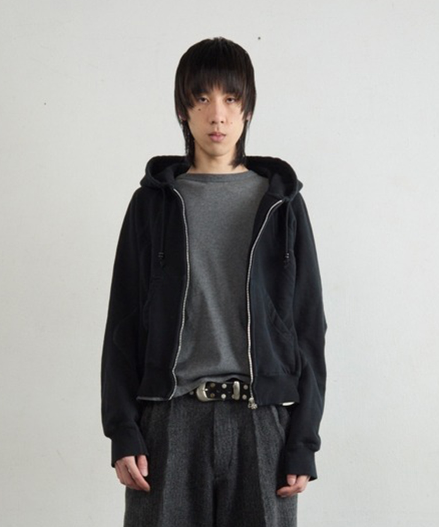 PANELLED ZIP UP HOODIE