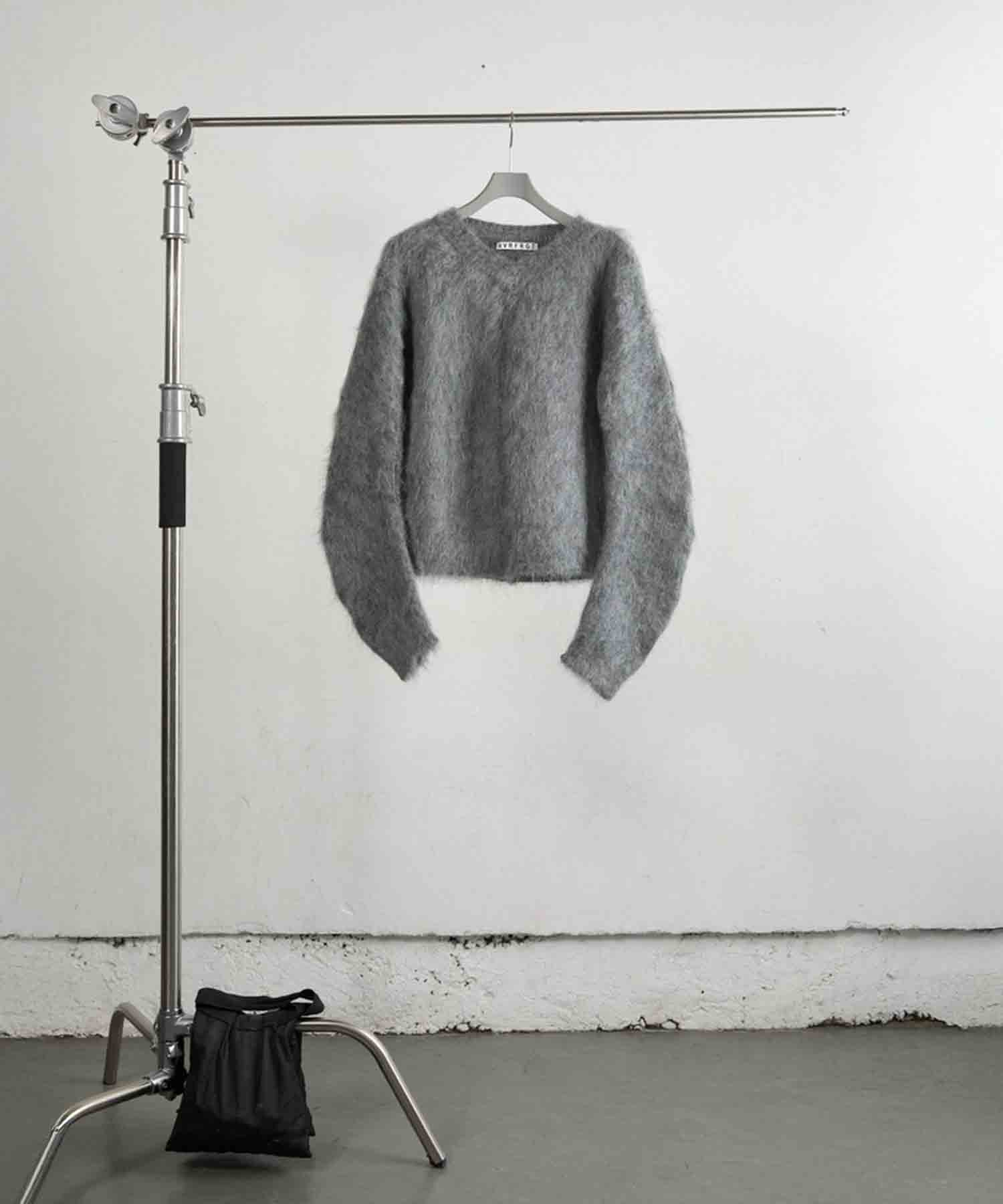 BRUSHED MOHAIR V-NECK SWEATER