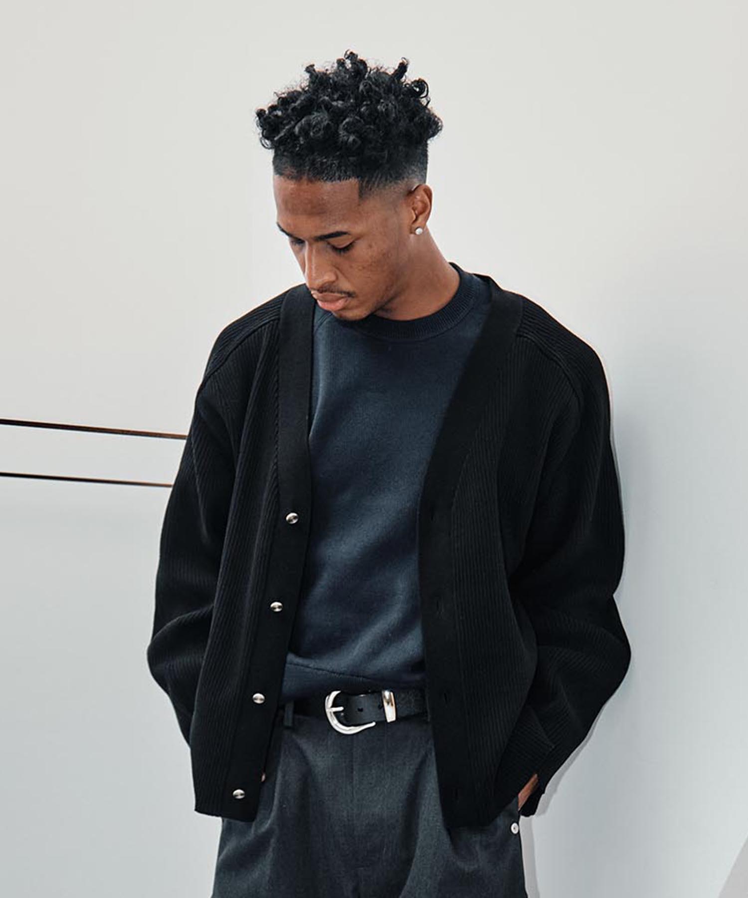 RIB OVER SIZE CARDIGAN