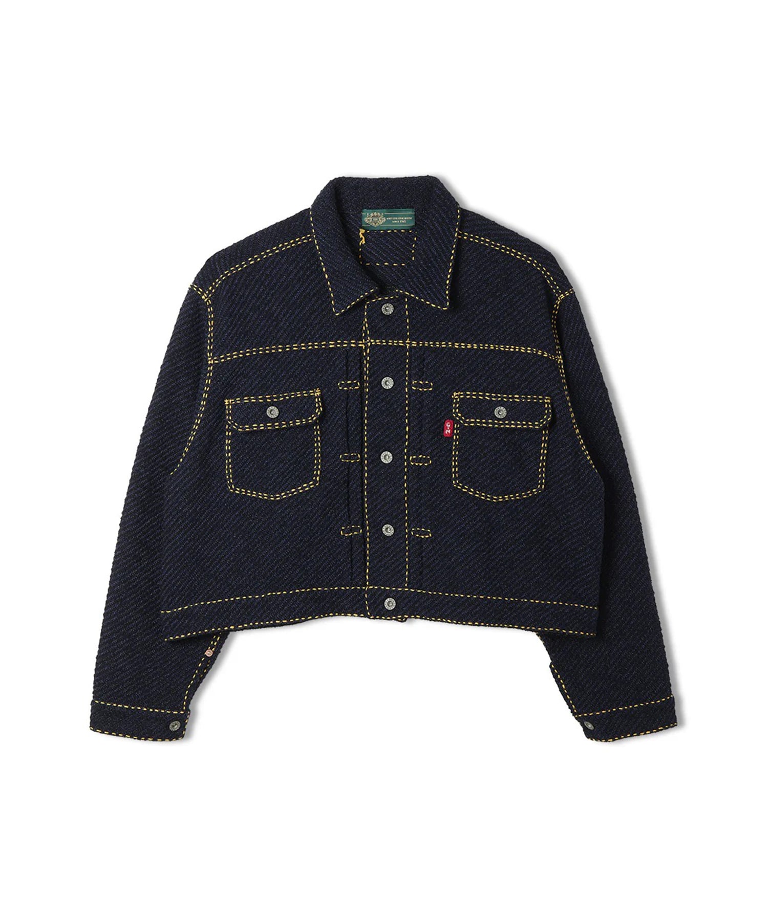 Hand Stitched Rigid Denim Knit Jacket