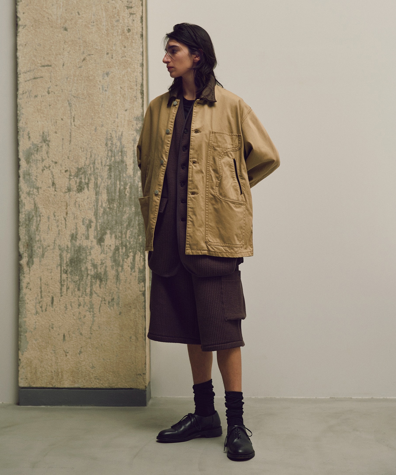 Connected pocket Drill Jacket