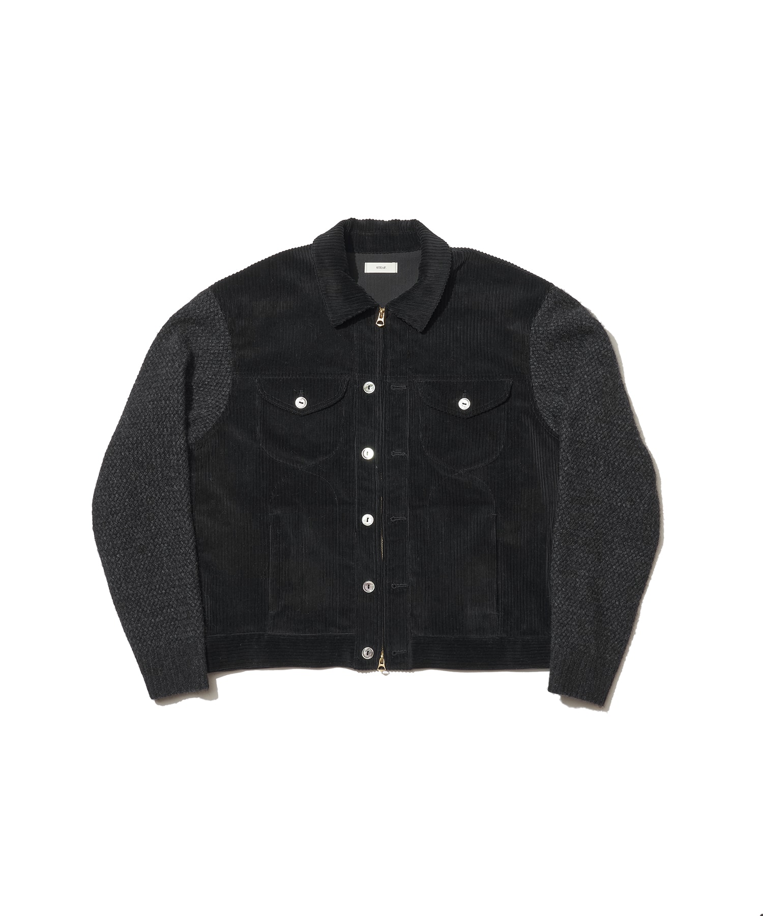 KNIT DOCKING WORK BLOUSON