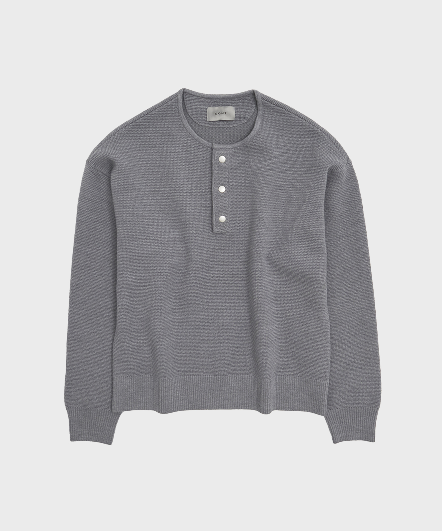 WOOL WAFFLE HENRY KNIT