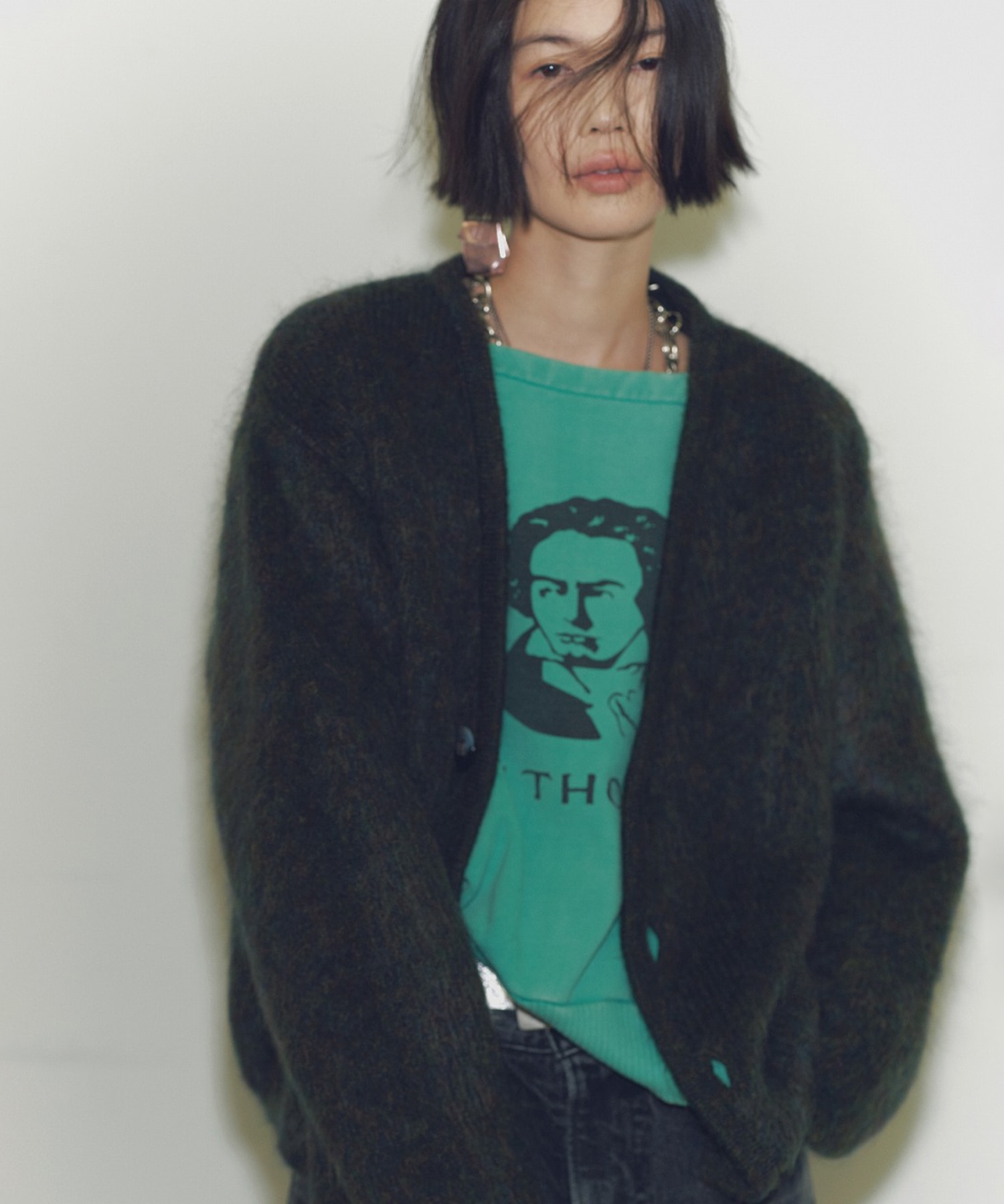 JUVENILE MOHAIR CARDIGAN