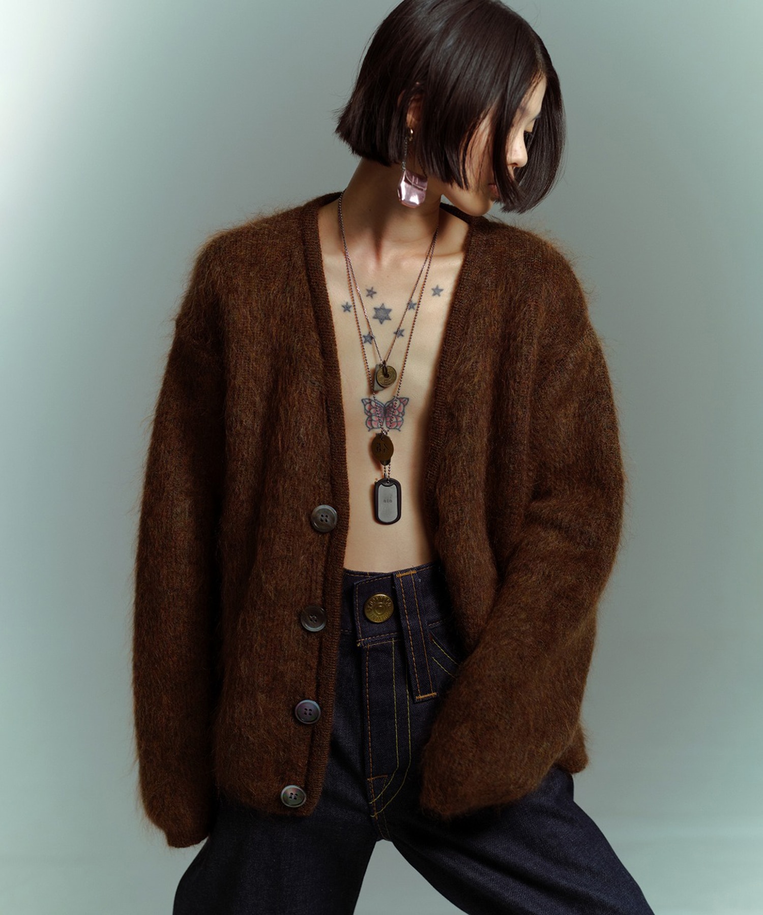 JUVENILE MOHAIR CARDIGAN