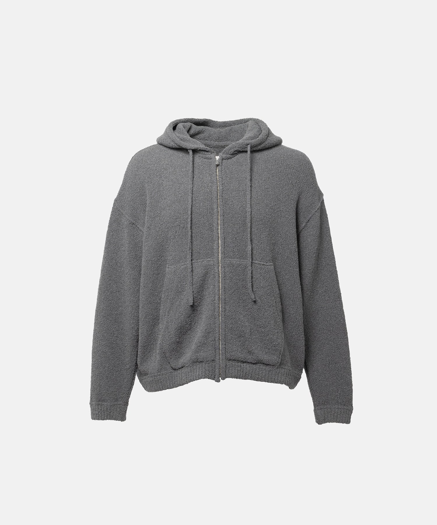 WOOL TERRY KNIT ZIP HOODIE