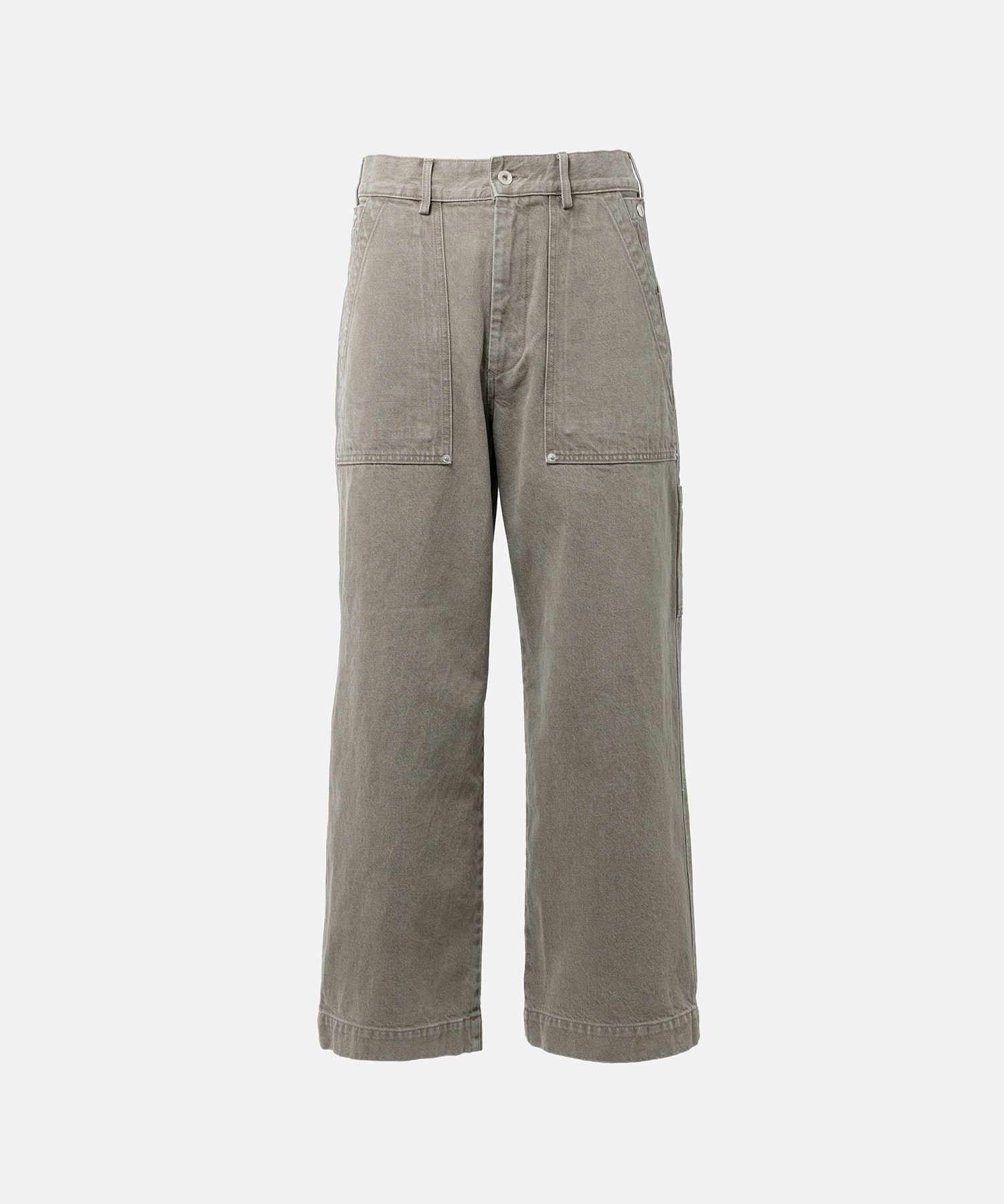 OLIVE DENIM BAKER PANTS