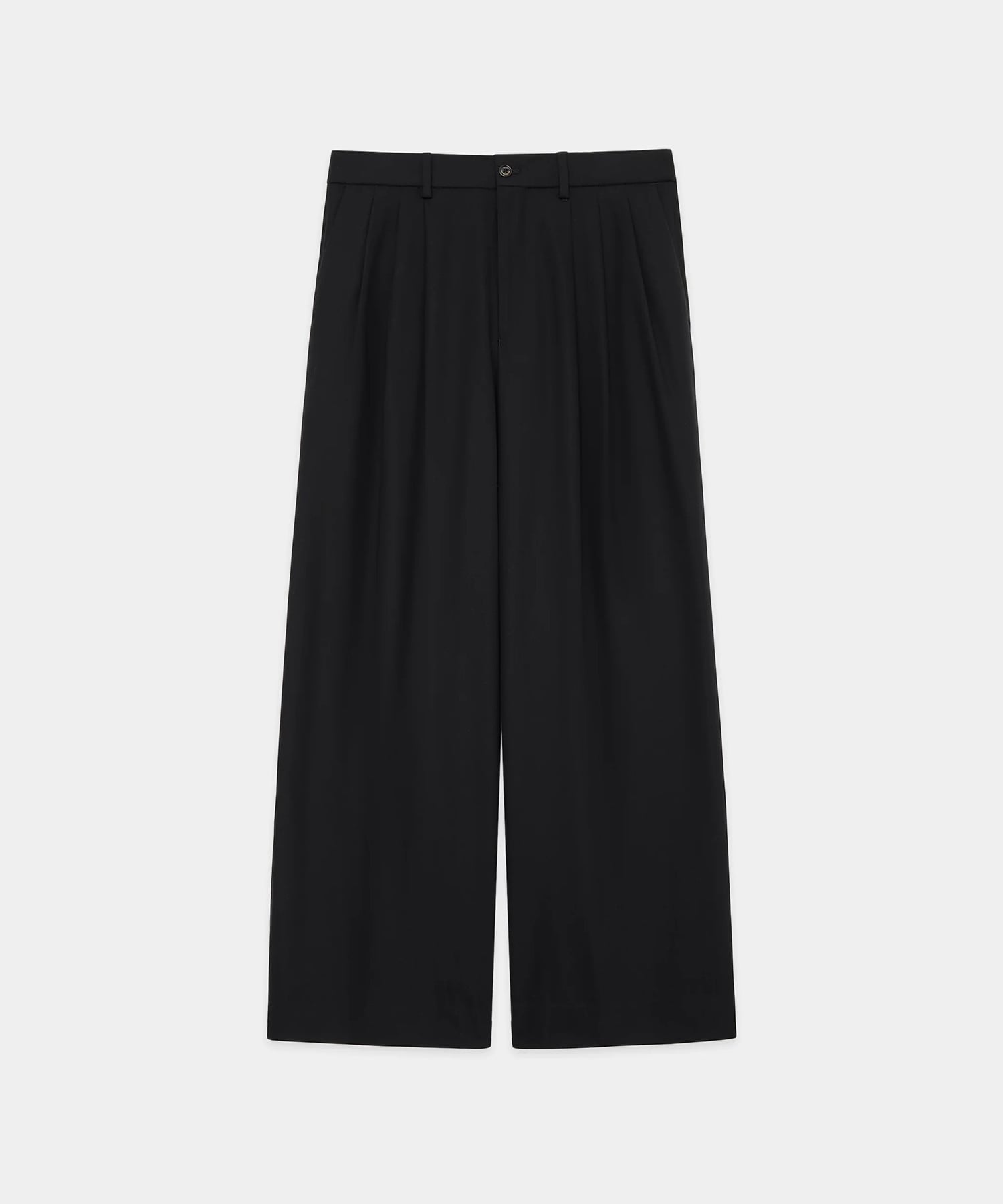 TRIPLE PLEATED WIDE TROUSERS
