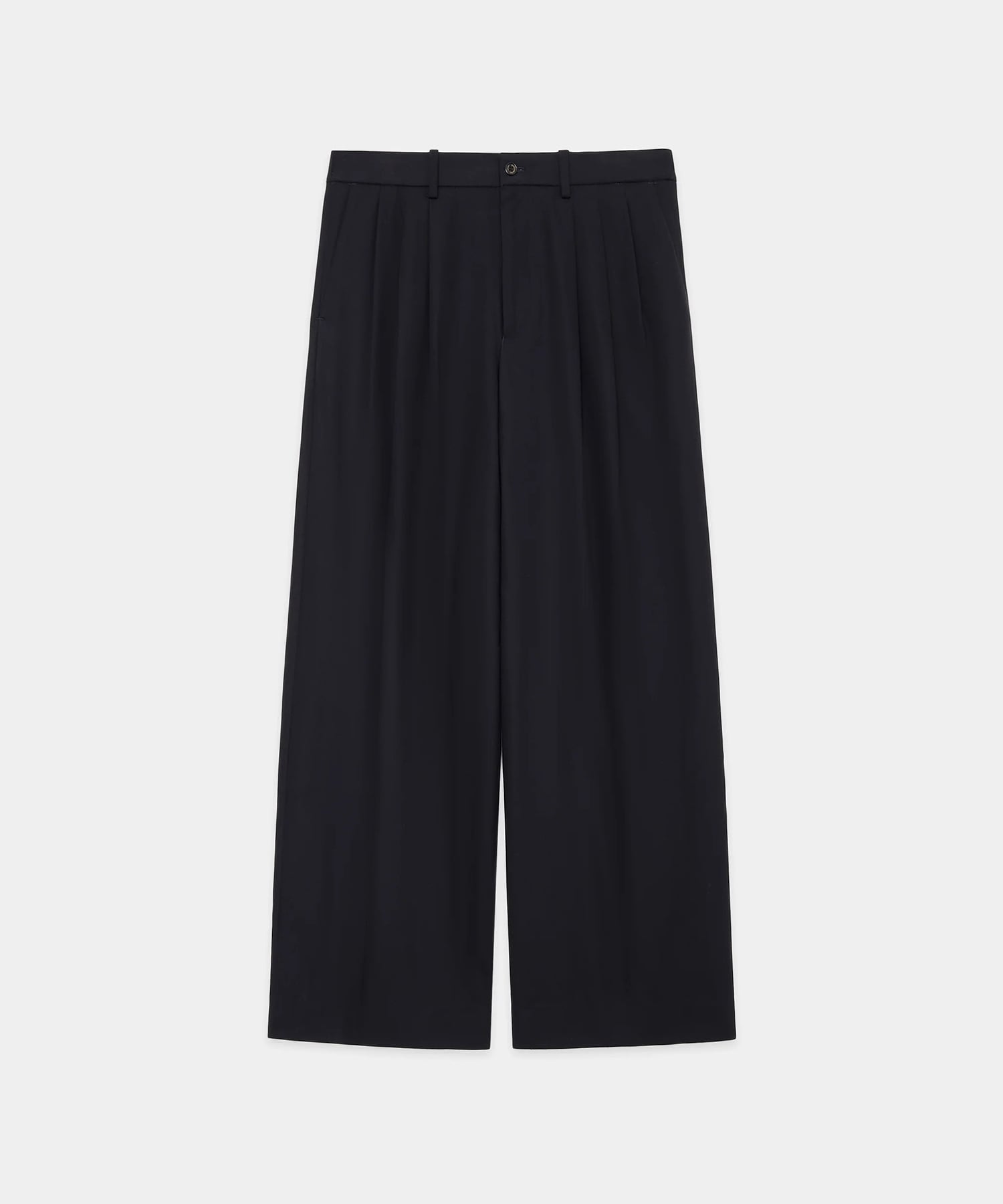 TRIPLE PLEATED WIDE TROUSERS
