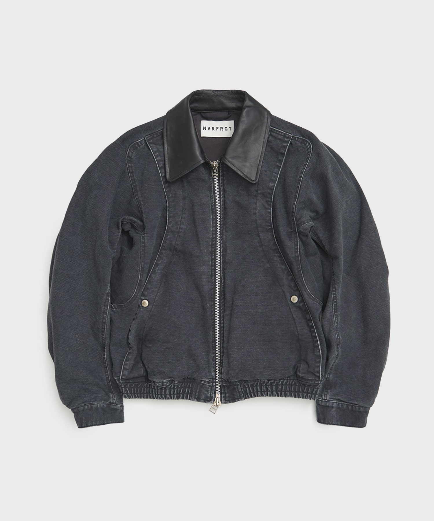 別注 Leather collar utility jacket