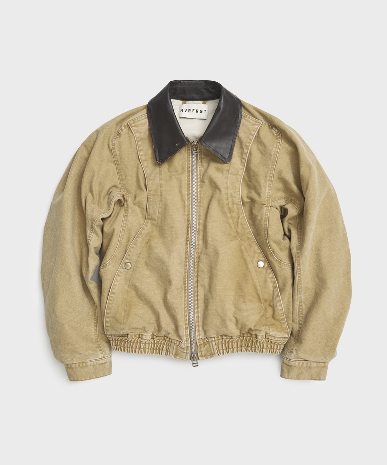 別注 Leather collar utility jacket