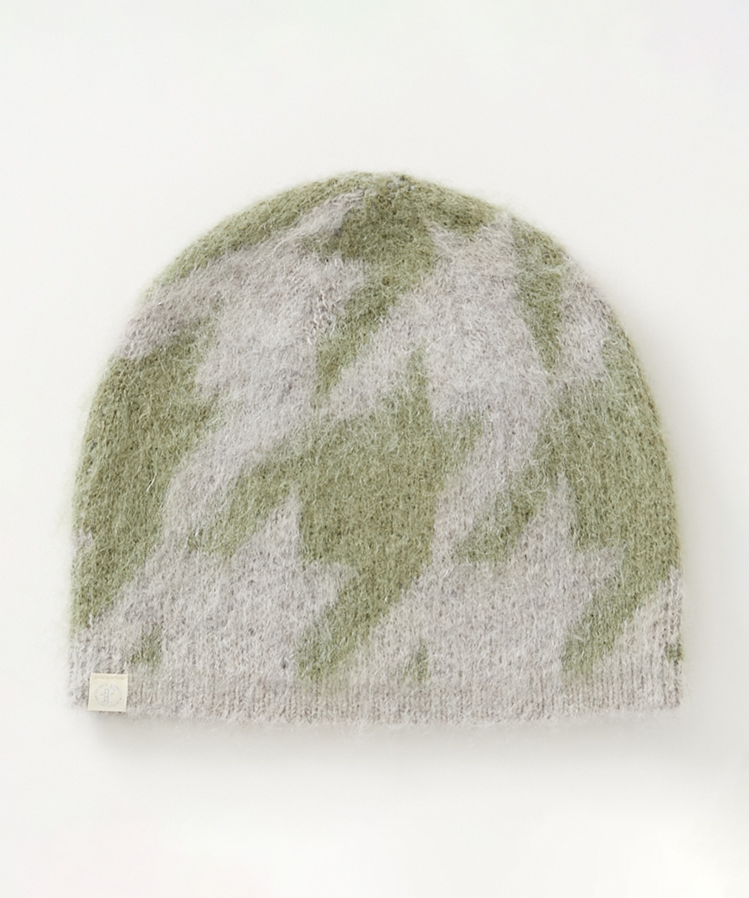Houndstooth Mohair Beanie