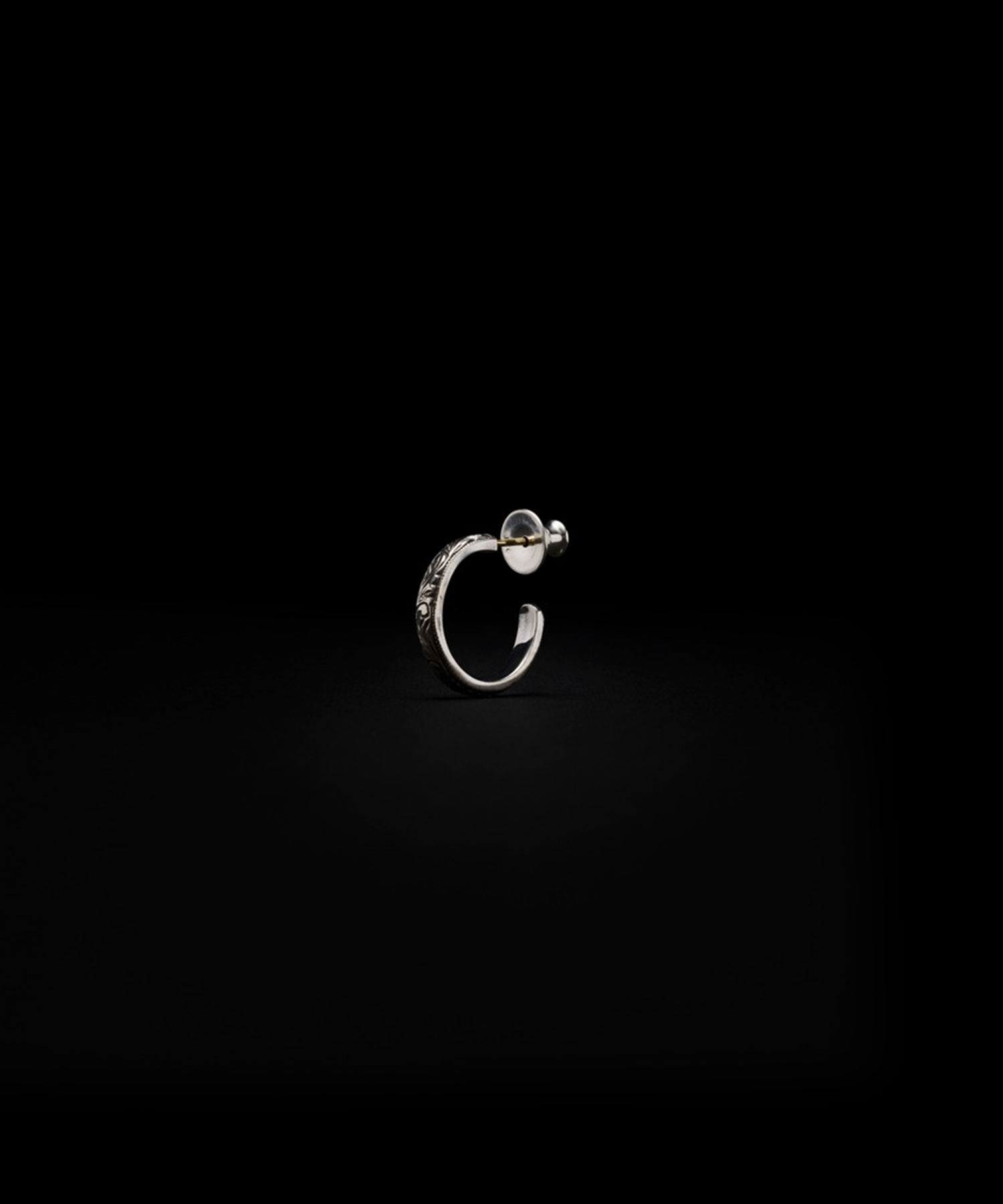 Engraved Hoop Small Earring