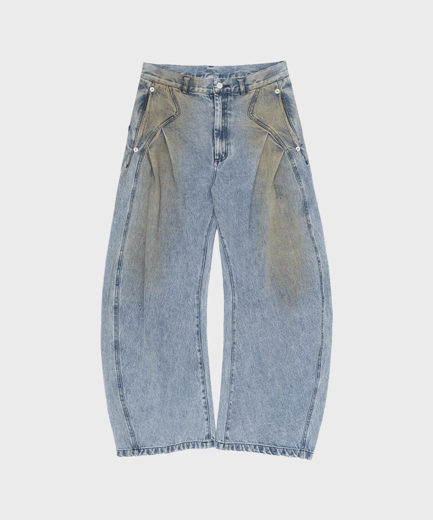 distressed curve denim