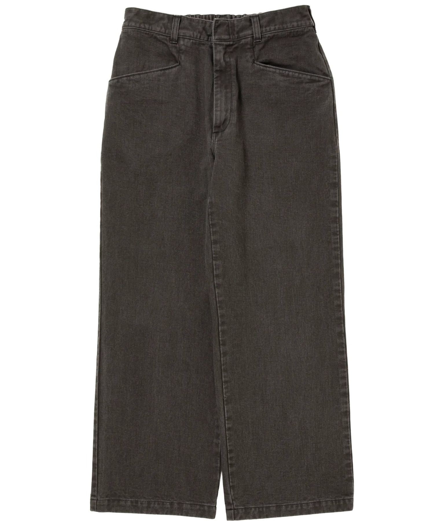 Color Denim Square Leg Easy Trousers