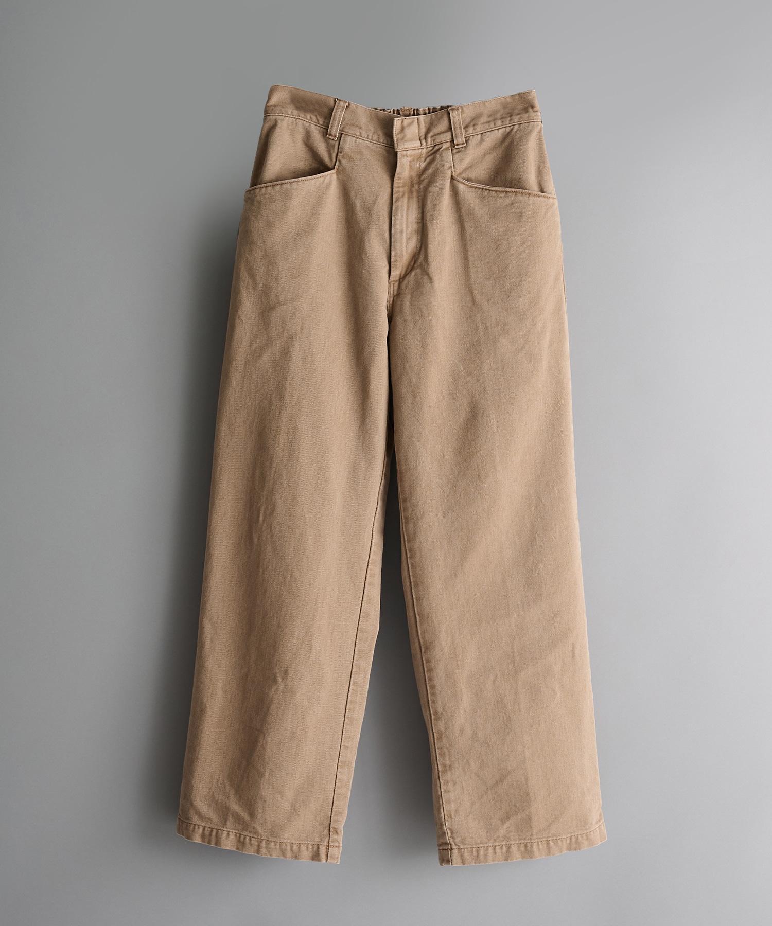 Color Denim Square Leg Easy Trousers