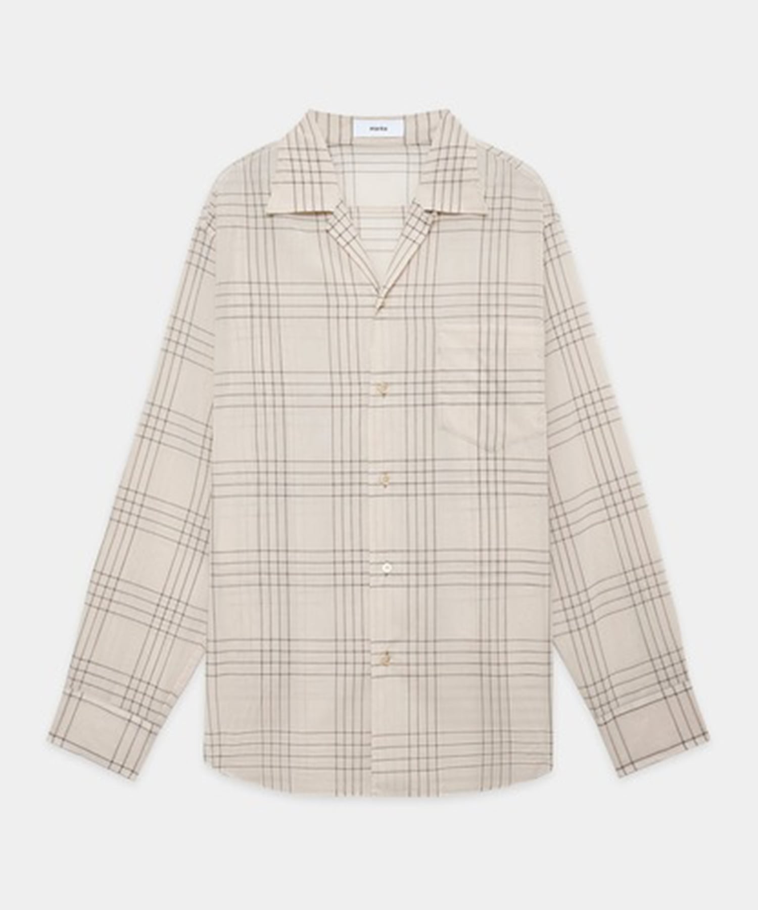 OPEN COLLAR L/S SHIRT