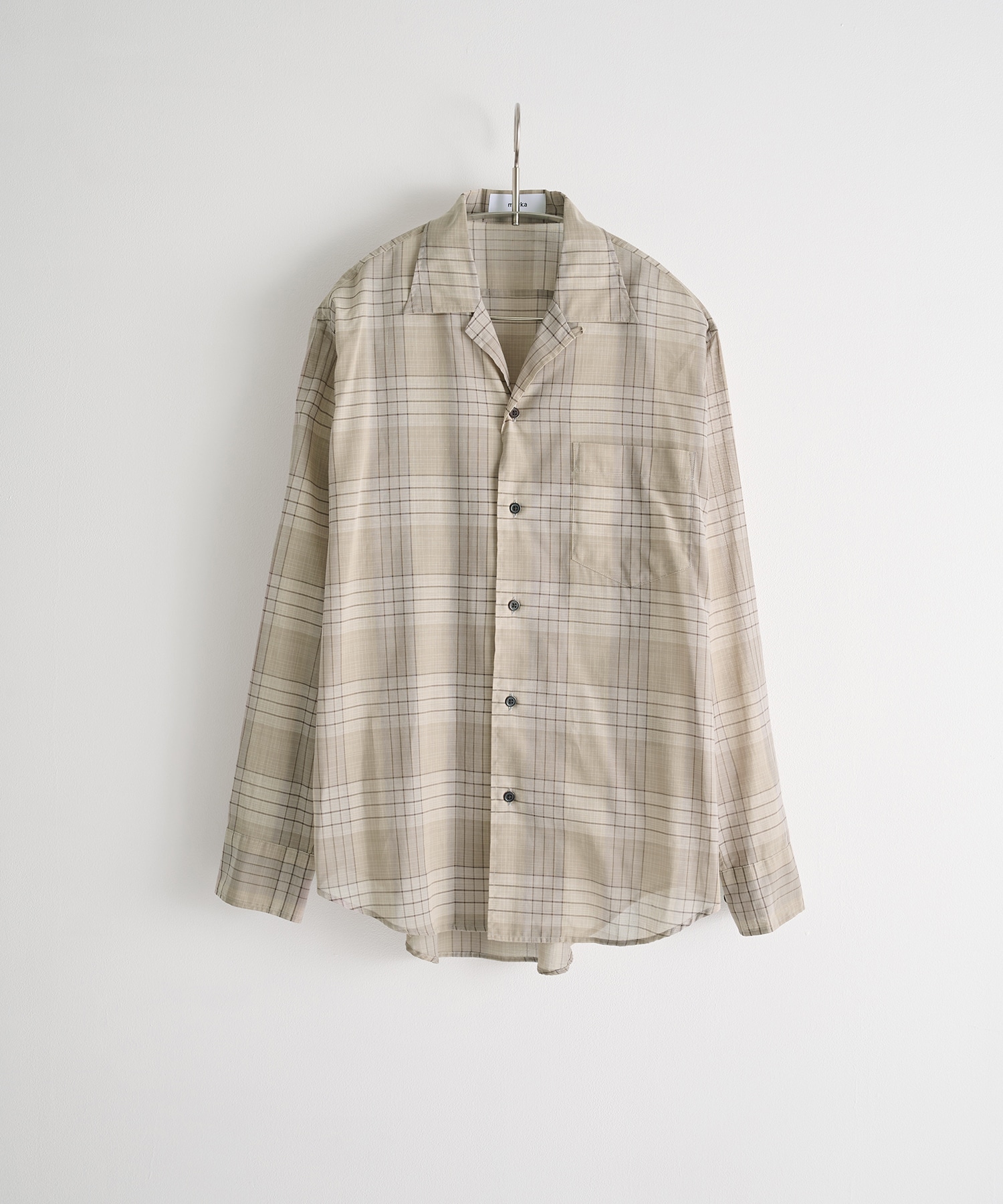 OPEN COLLAR L/S SHIRT