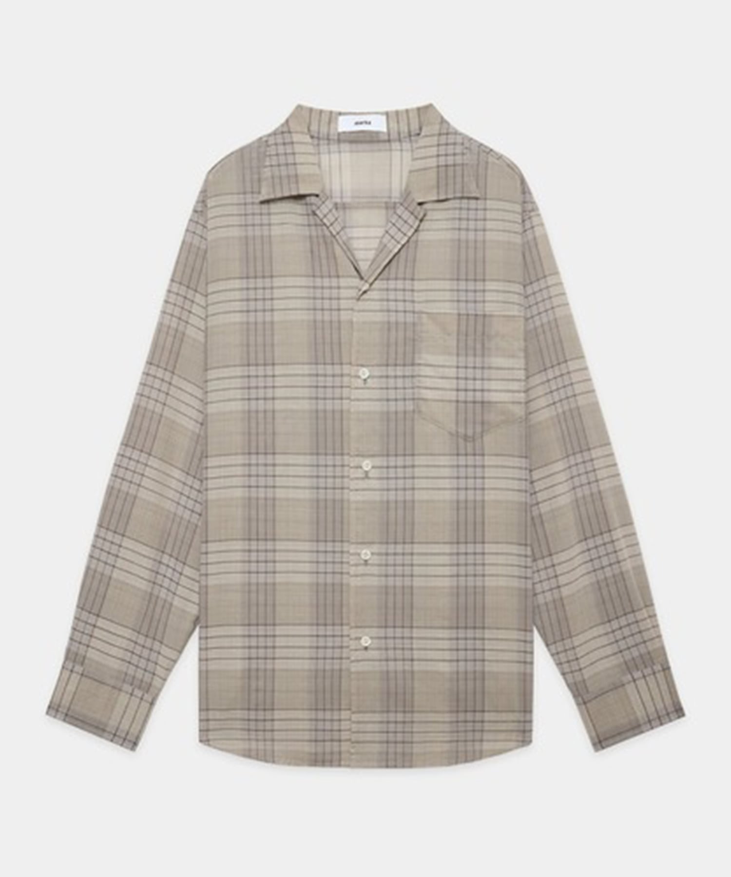 OPEN COLLAR L/S SHIRT