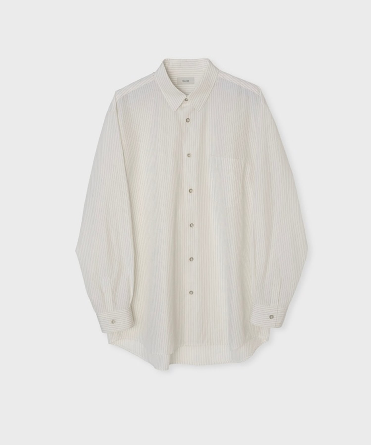 L/S Shirt/Silk Cotton Stripe