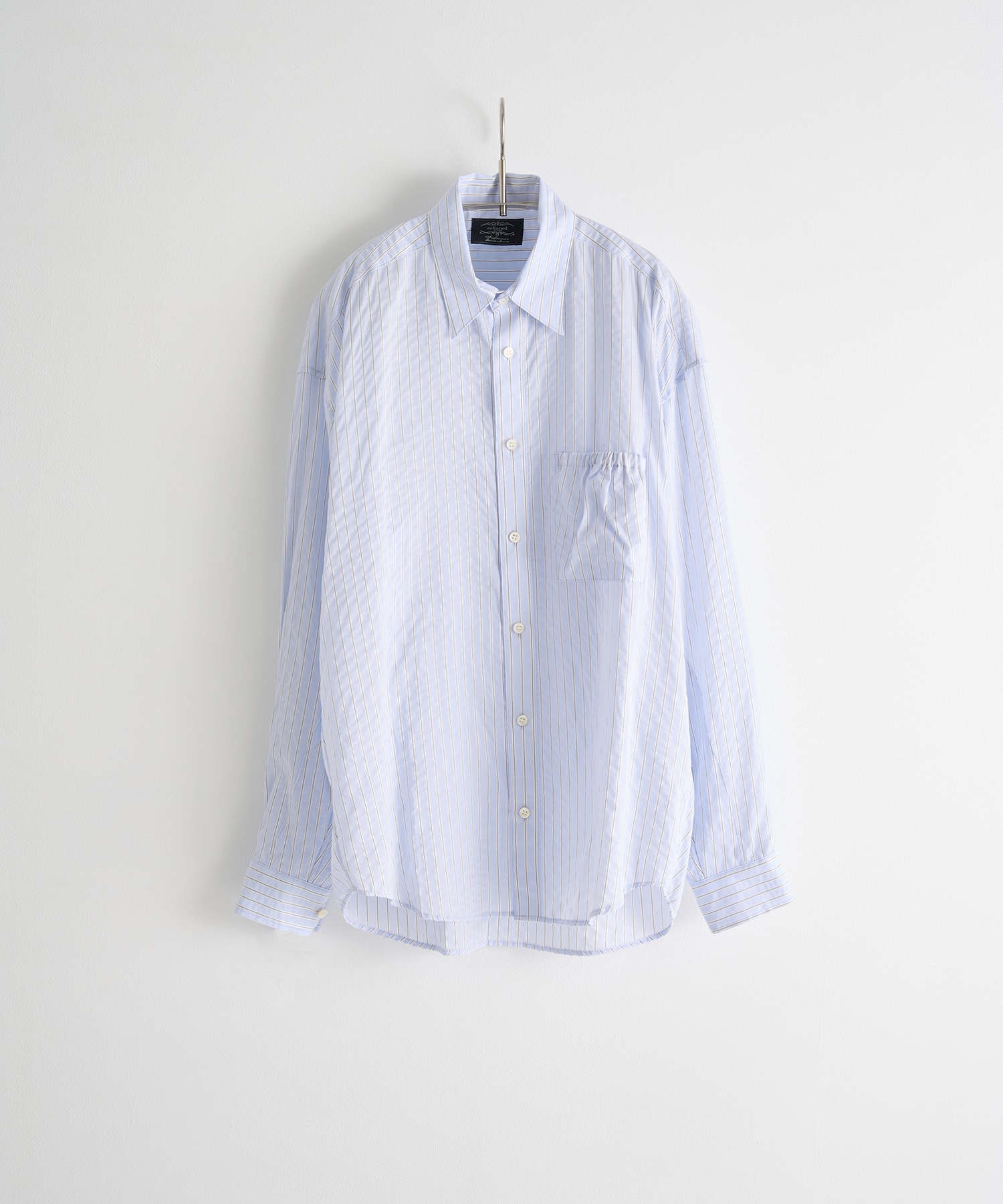 WRIST PATCH SLOUCH SHIRT STRIPE
