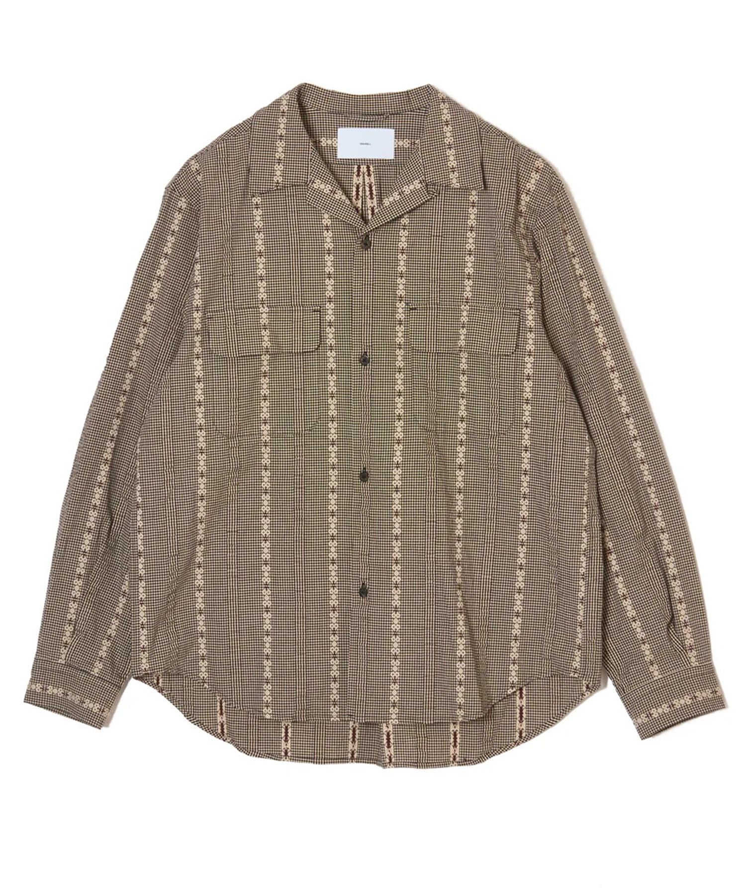 DOBBY OPEN COLLAR SHIRT