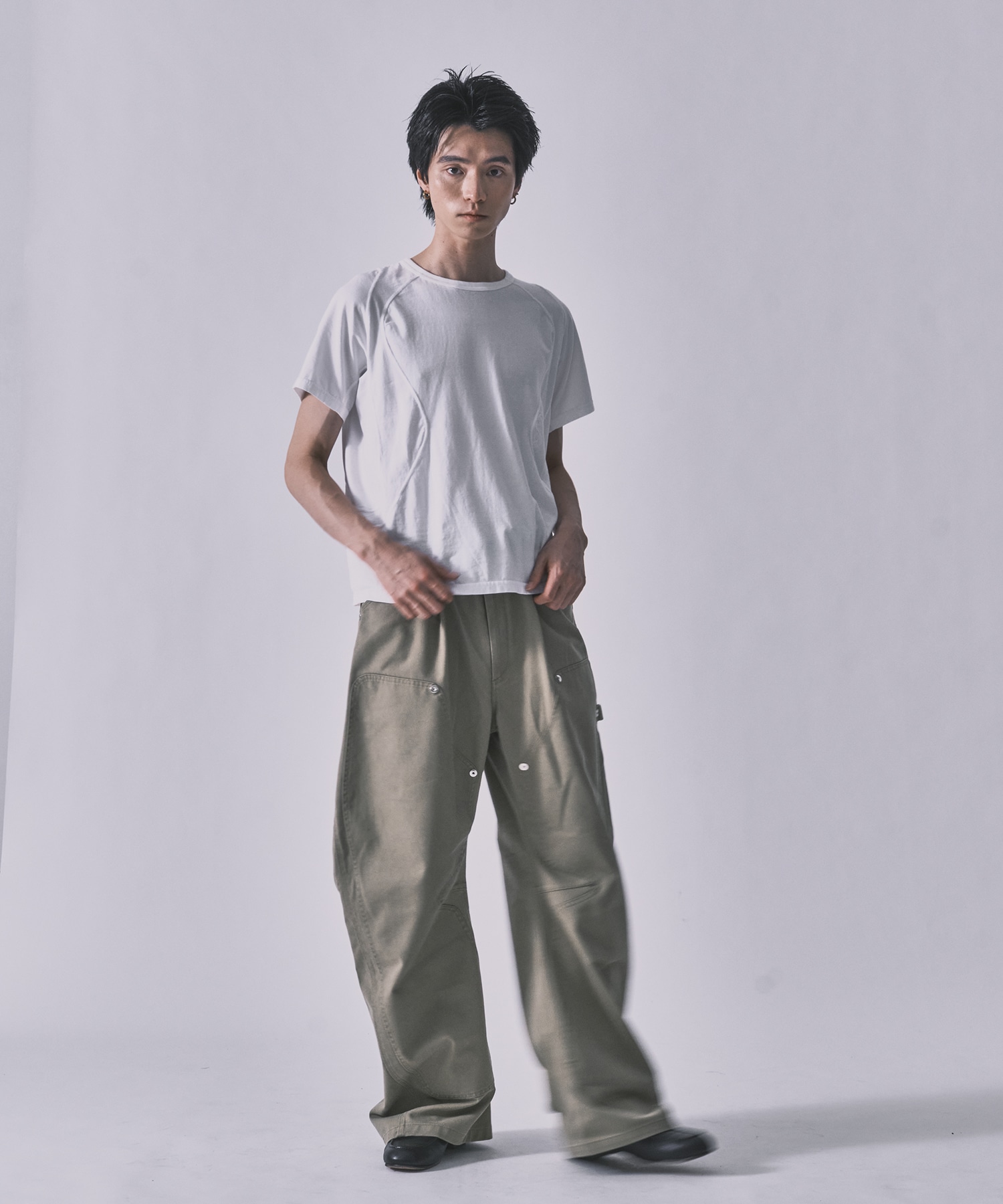 PANELLED HALF SLEEVE T-SHIRT