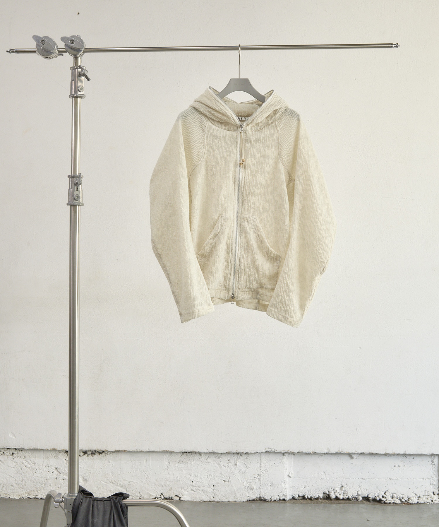 SEMI SHEER FULL ZIP UP HOODIE