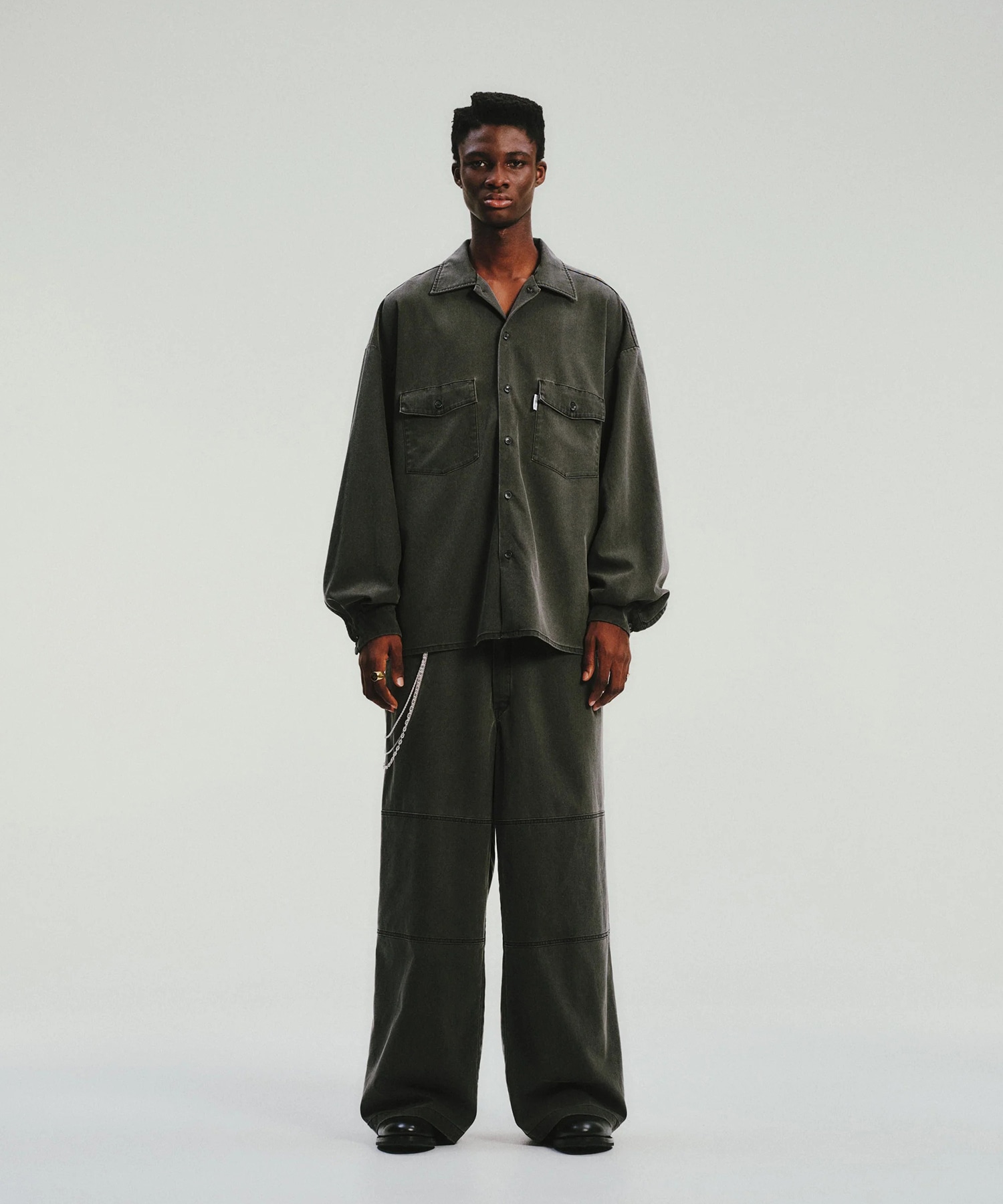 Pigment Coating T/R Twill Double Knee Work Trousers