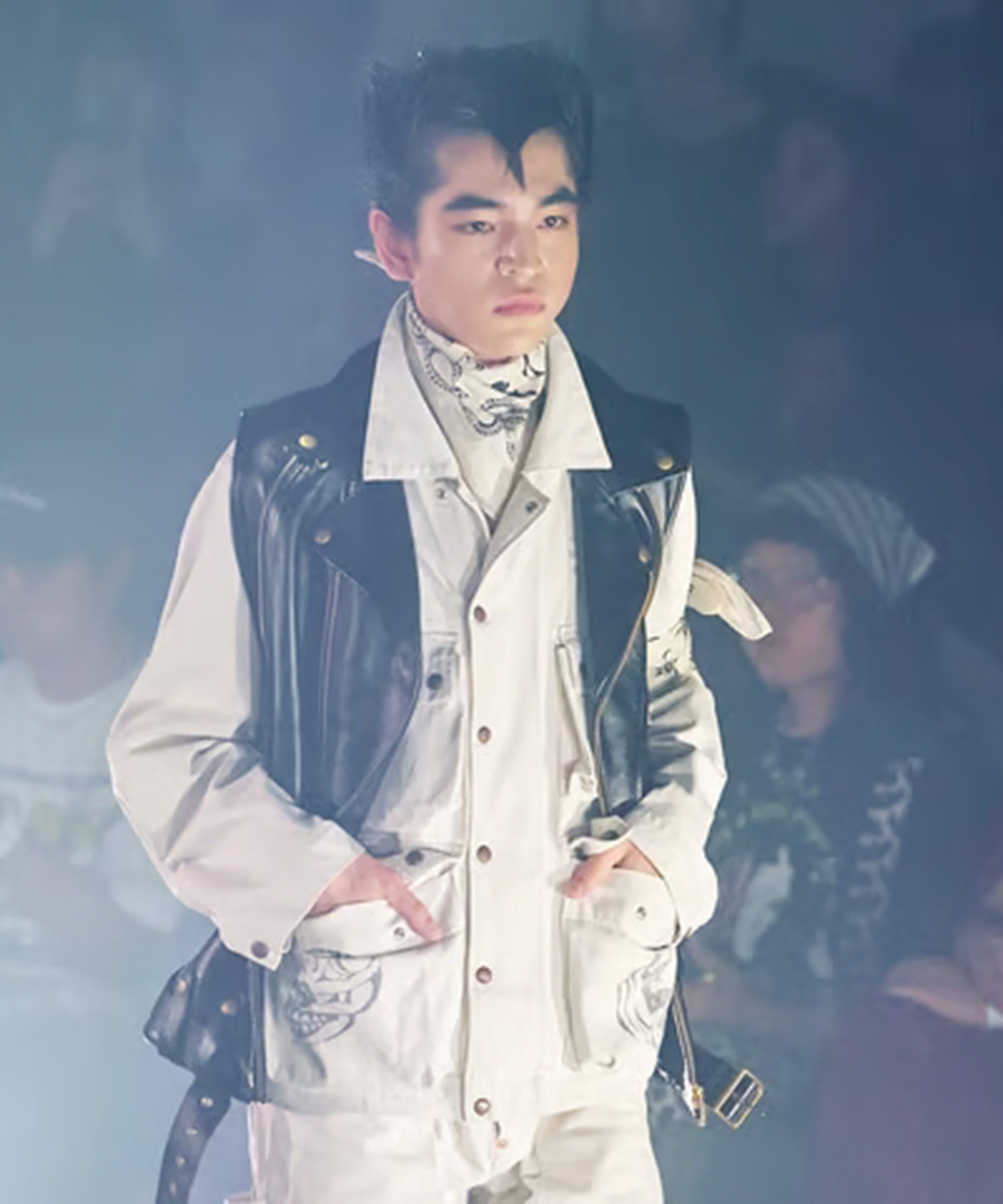 TATTOO FLASH PRINT POCKET DENIM JACKET