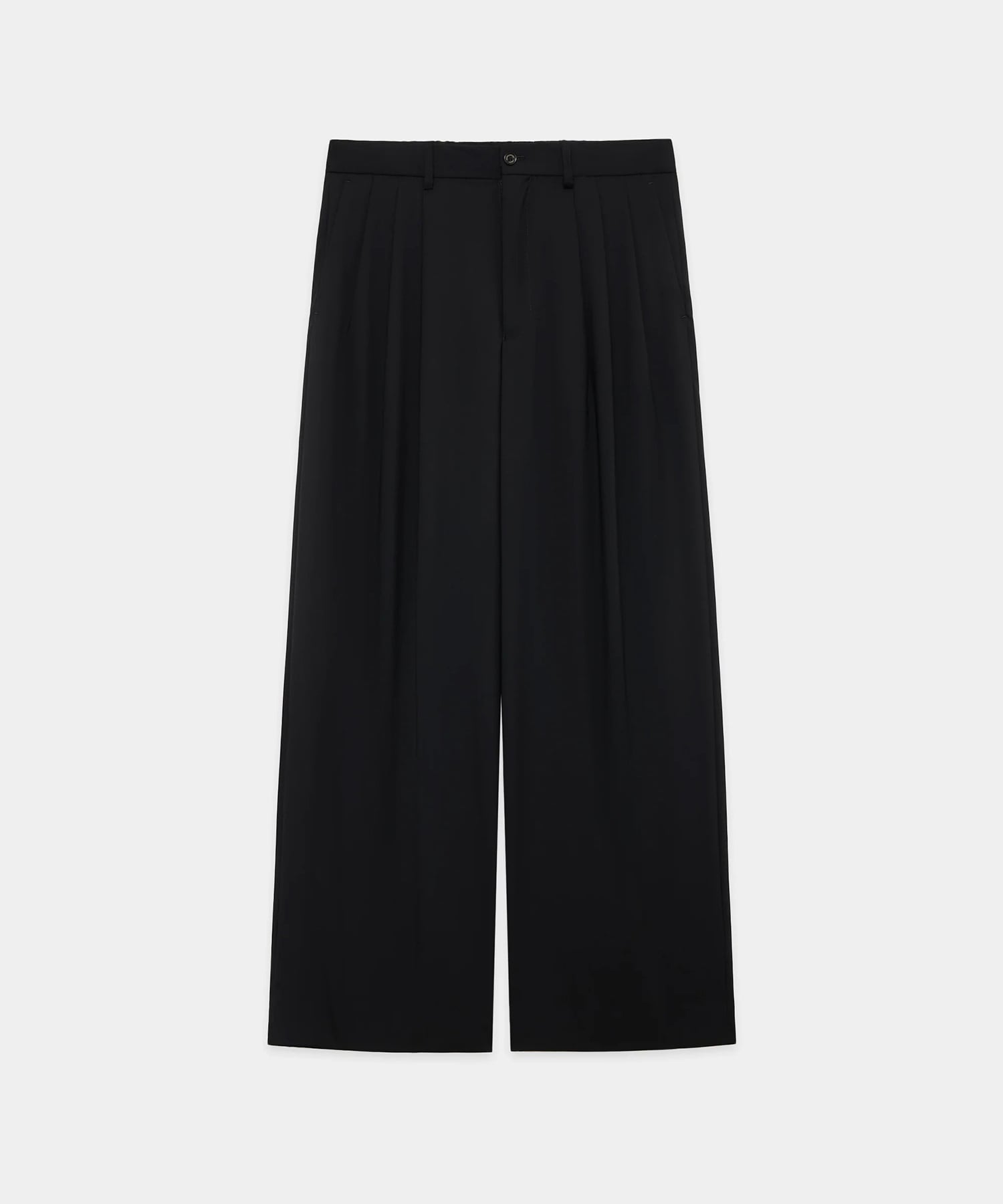 TRIPLE PLEATED WIDE TROUSERS