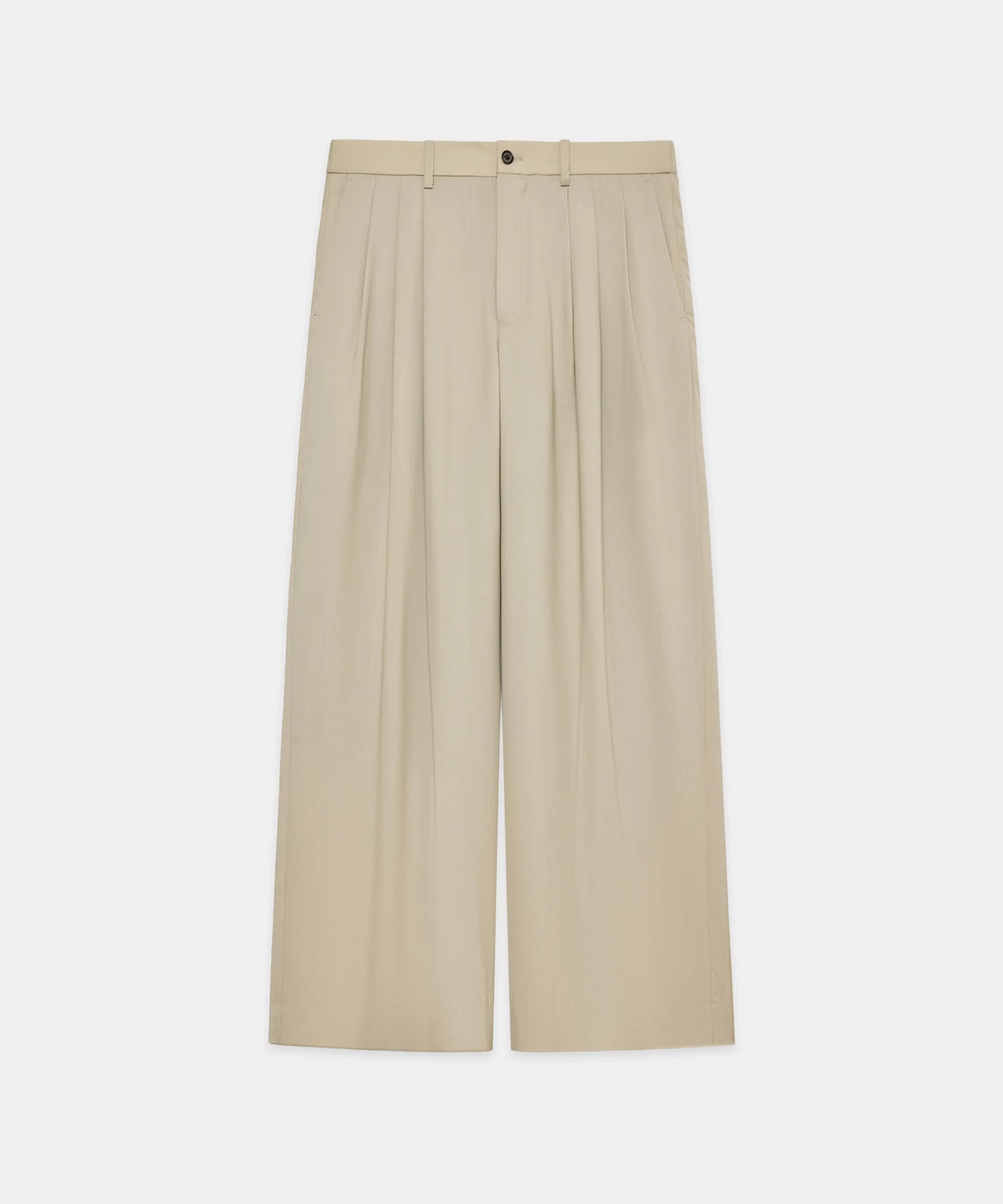 TRIPLE PLEATED WIDE TROUSERS