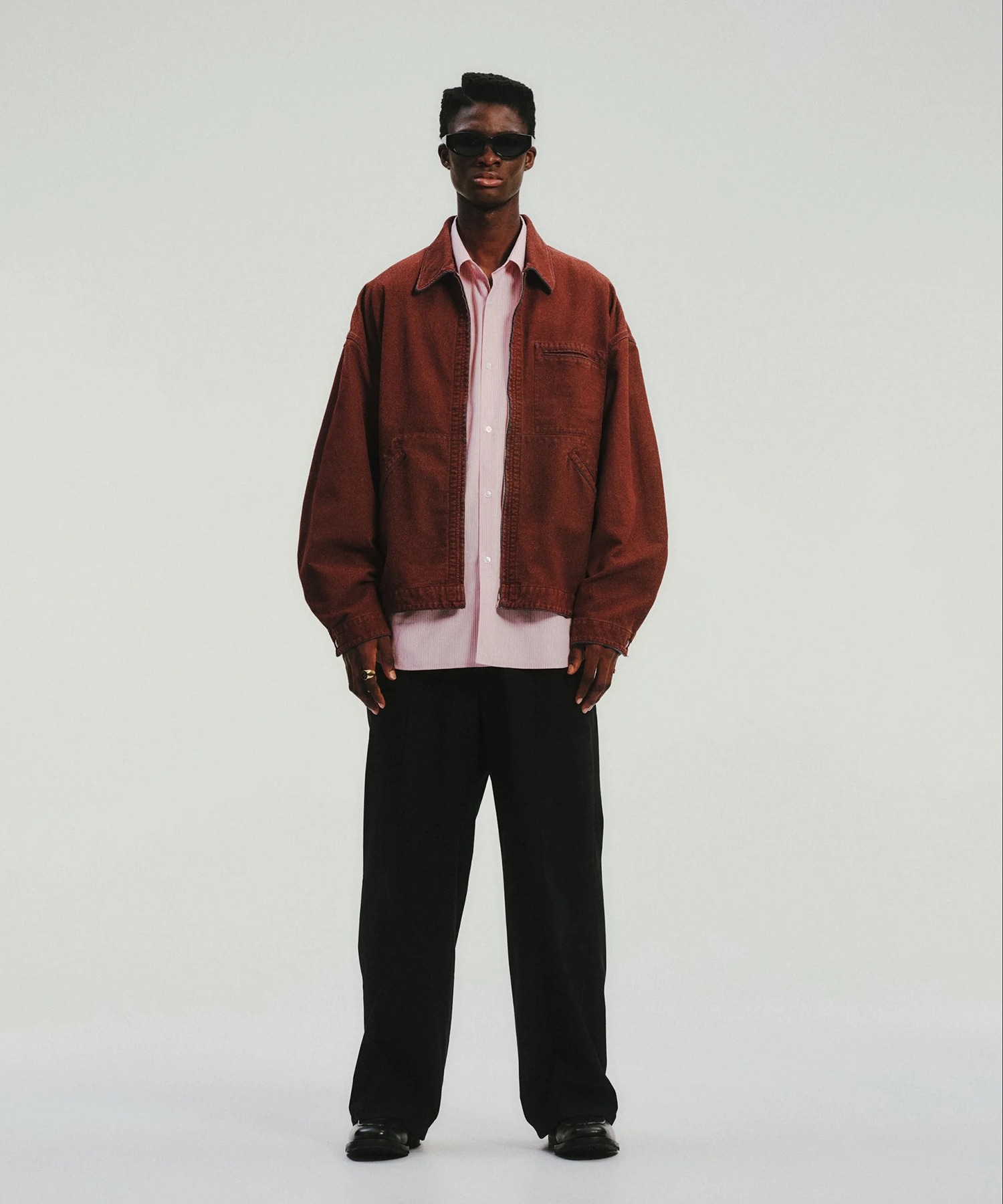 Grainy Denim Work Jacket