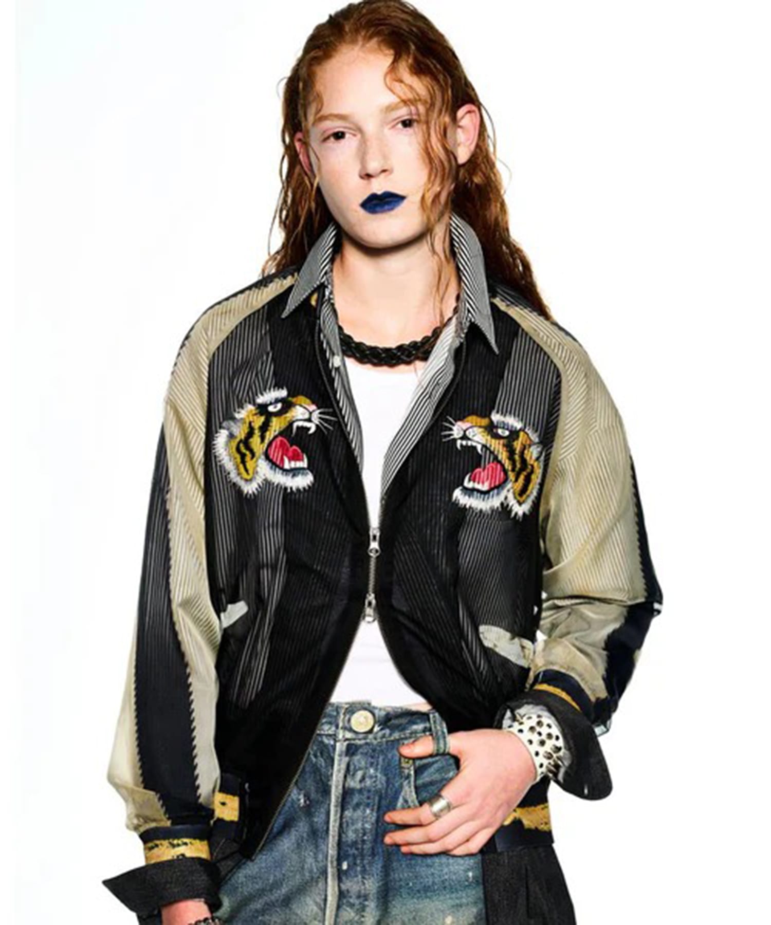 Skeleton Printed Souvenir Jacket