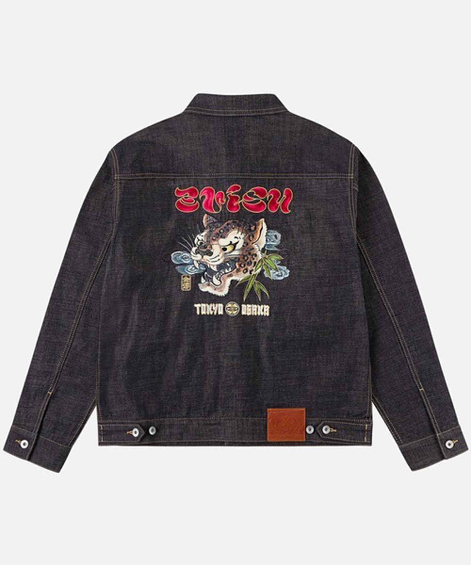 EVISU MIJ TIGER PRESHRUNK DENIM JACKET