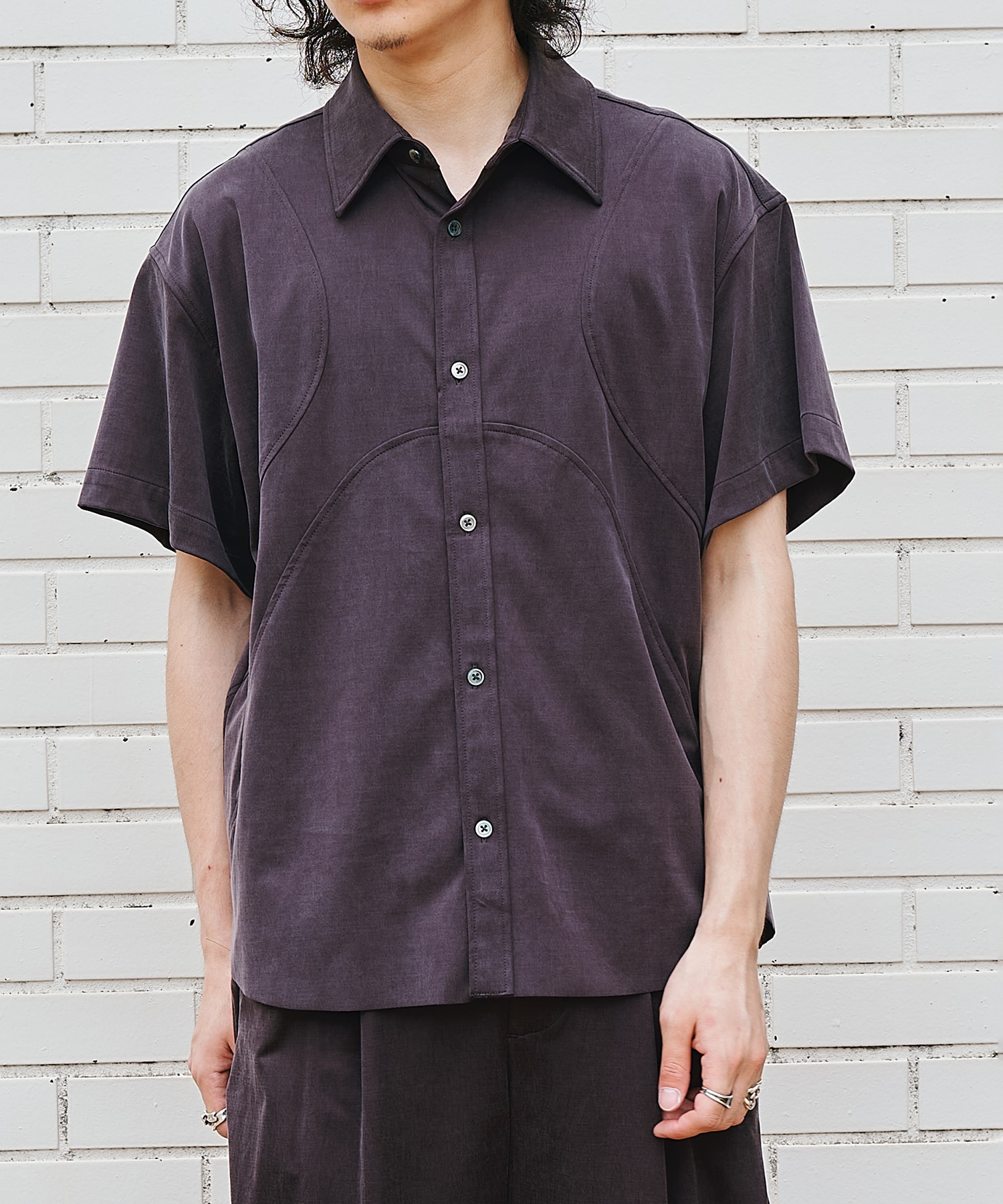 panel short sleeve shirt