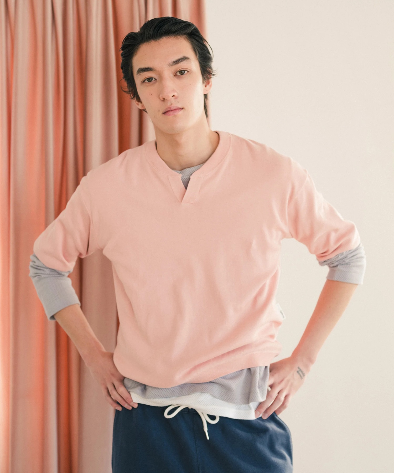 PRACTICE COTTON MESH L/S TEE