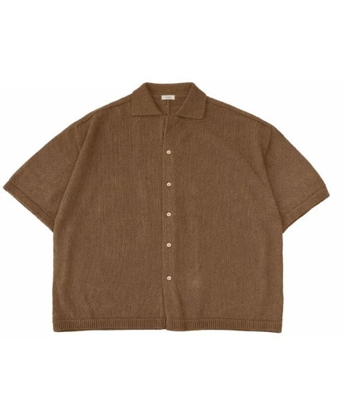 WASHI OPEN COLLAR SHIRTS KNIT