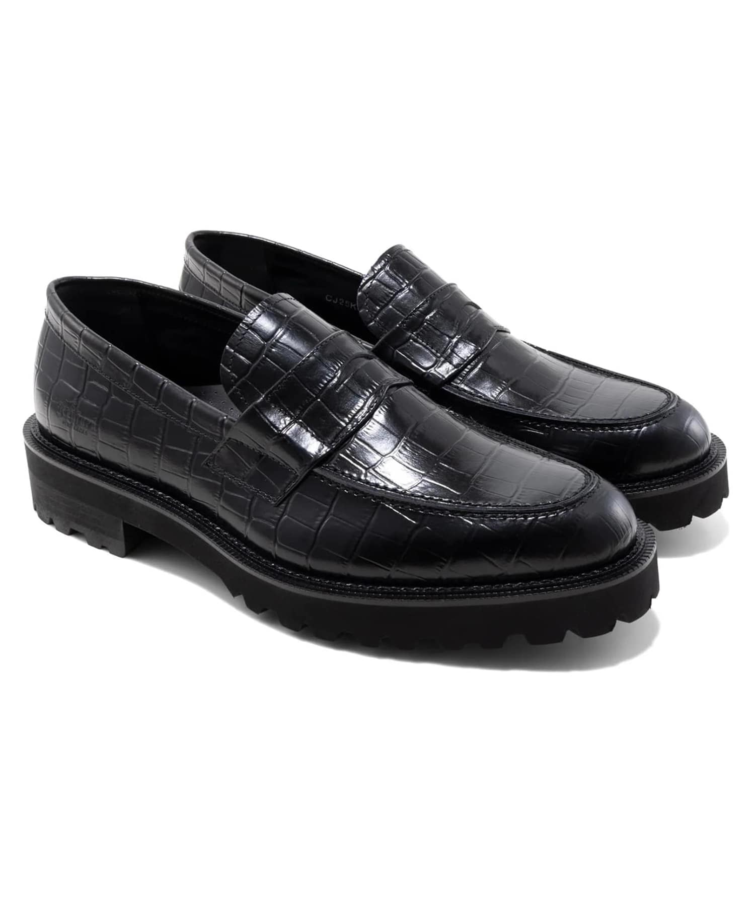 NEW CLASSIC COIN LOAFERS　BLACK CROCODILE