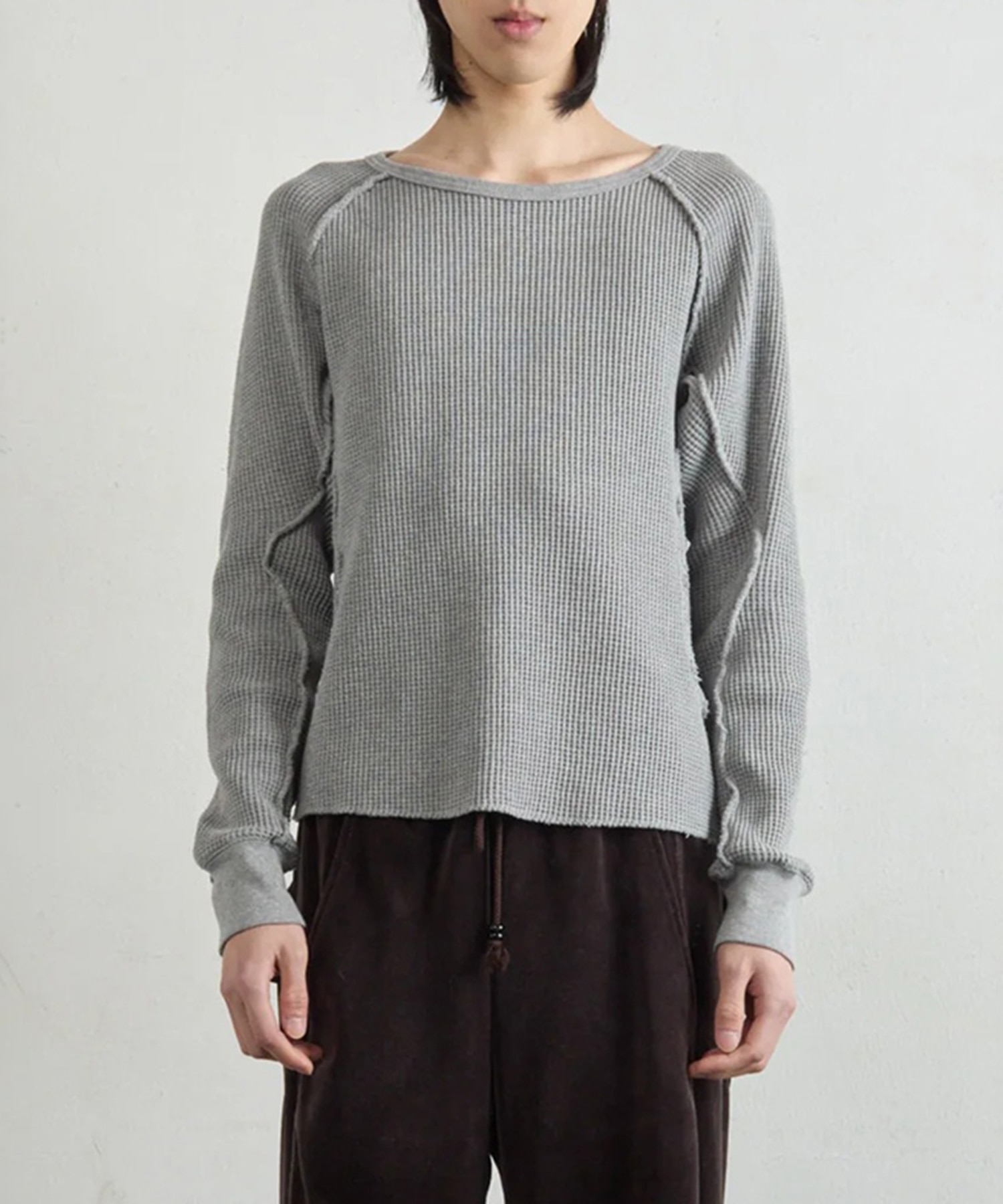 WAFFLE THERMAL LONG SLEEVE T?SHIRT