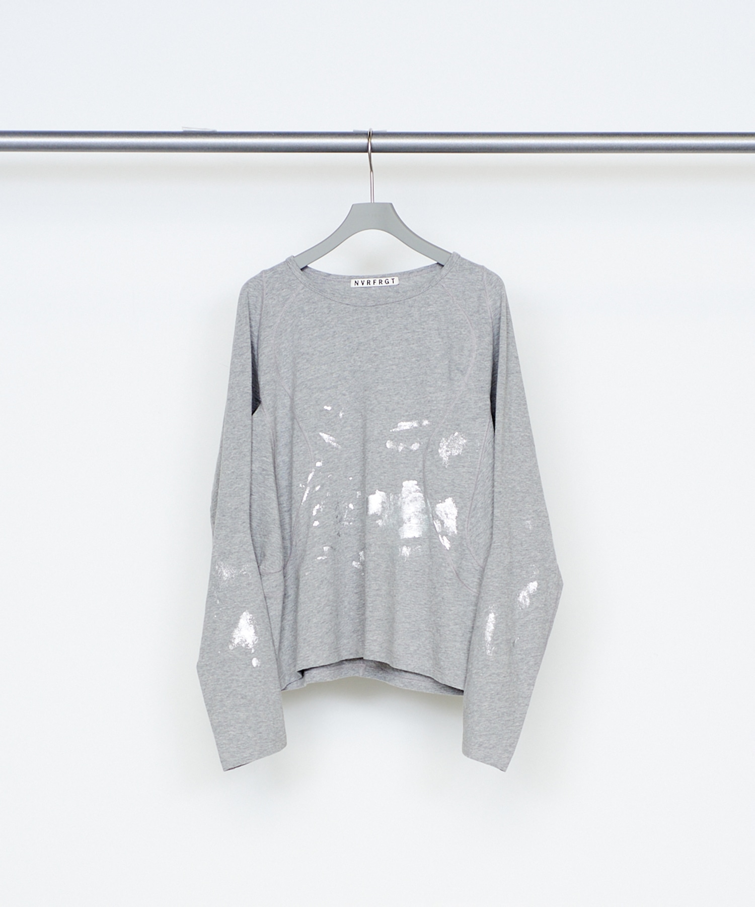 FOIL PAINT SPLATTER LONG SLEEVE T-SHIRT