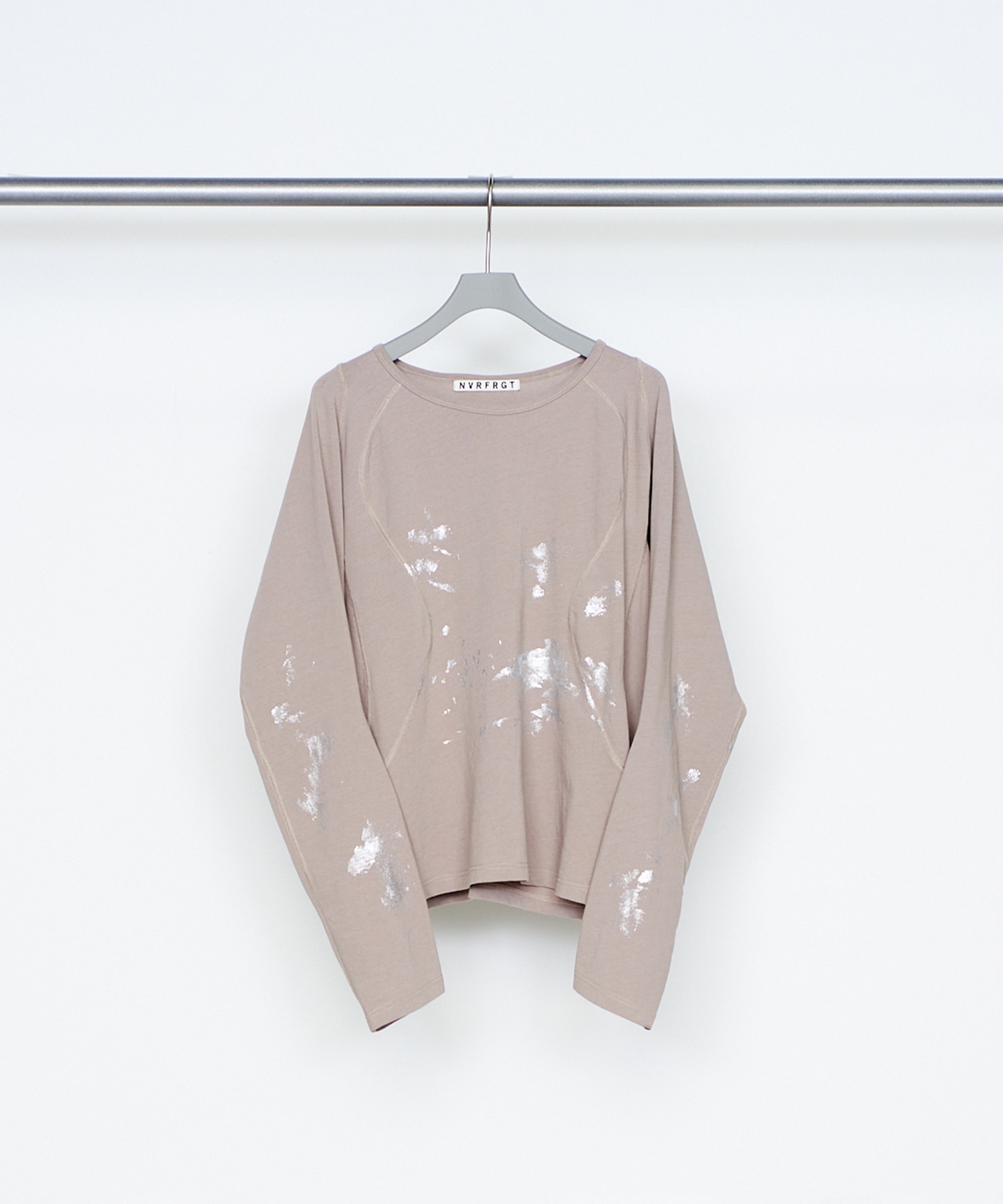 FOIL PAINT SPLATTER LONG SLEEVE T-SHIRT