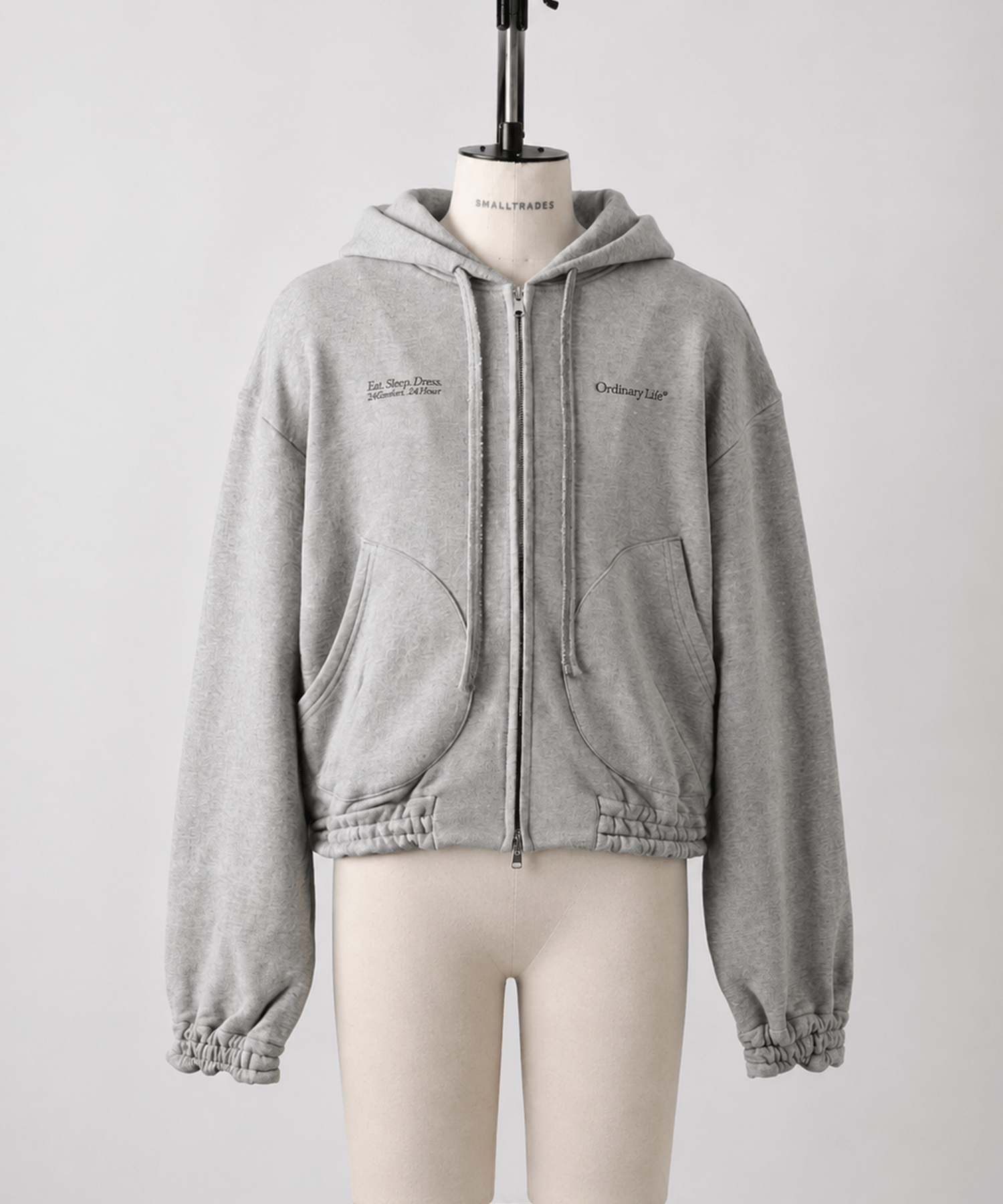 ordinary home old style zip hoodie