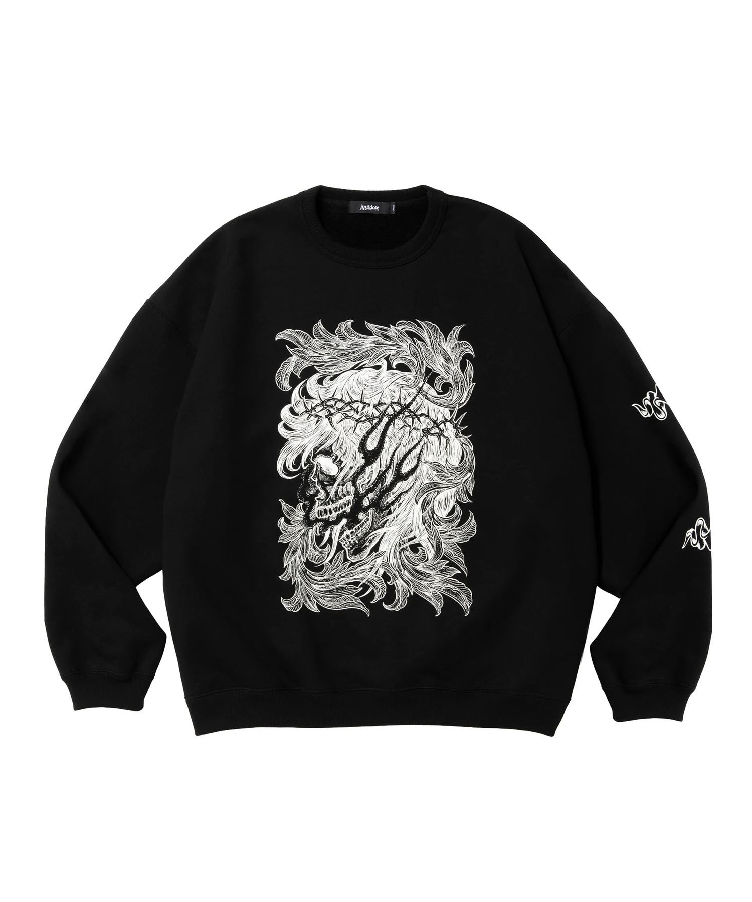 ASIC Crewneck Sweat Shirt Leaf Skull