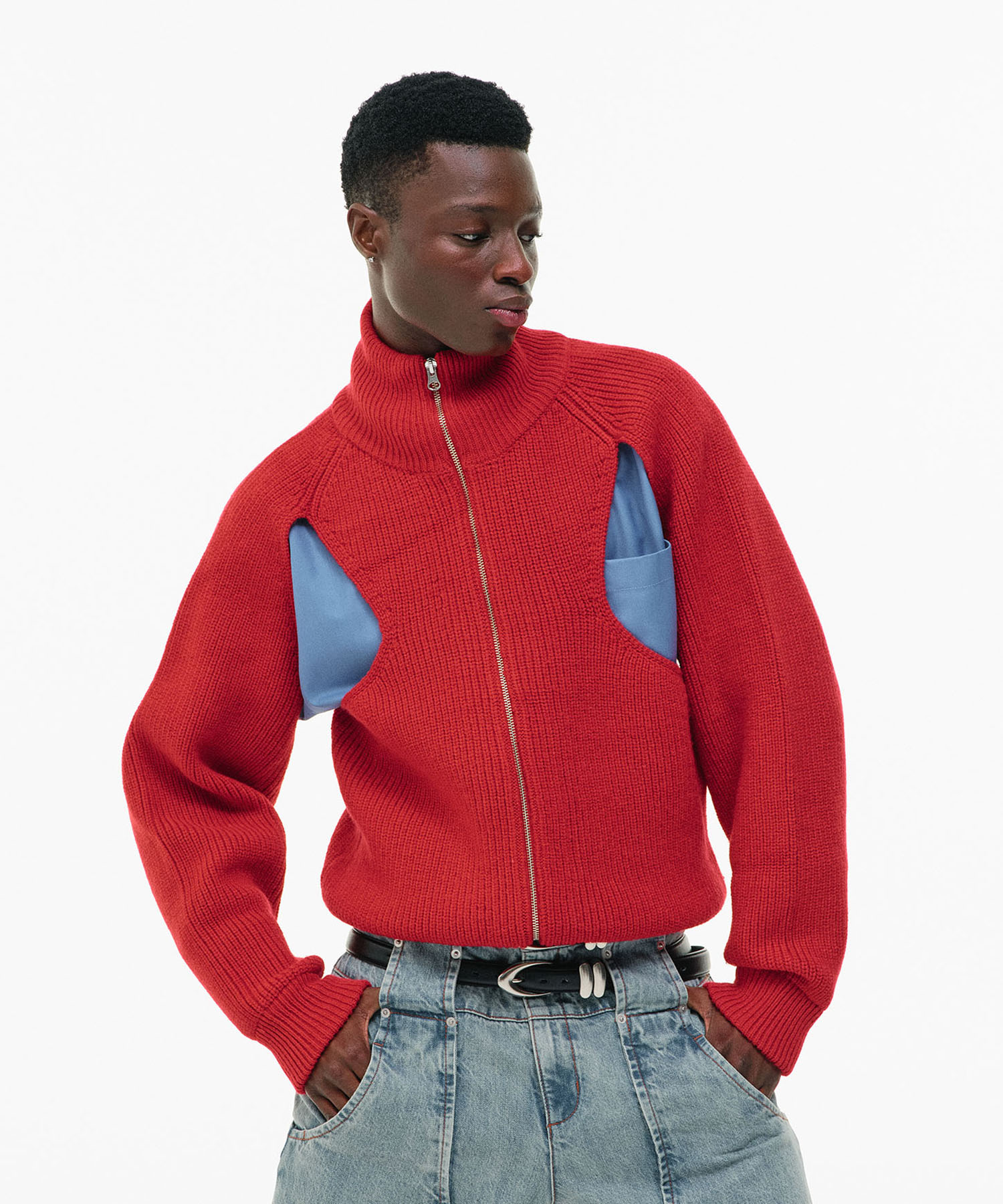 CUT-OUT DRIVER KNIT