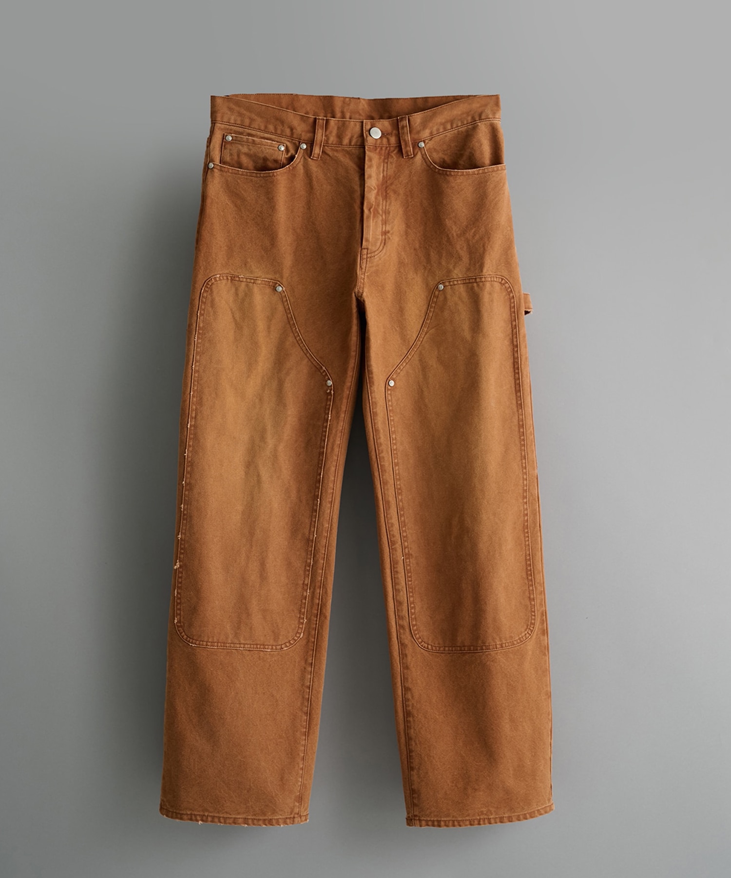 loose fit duck double knee pants