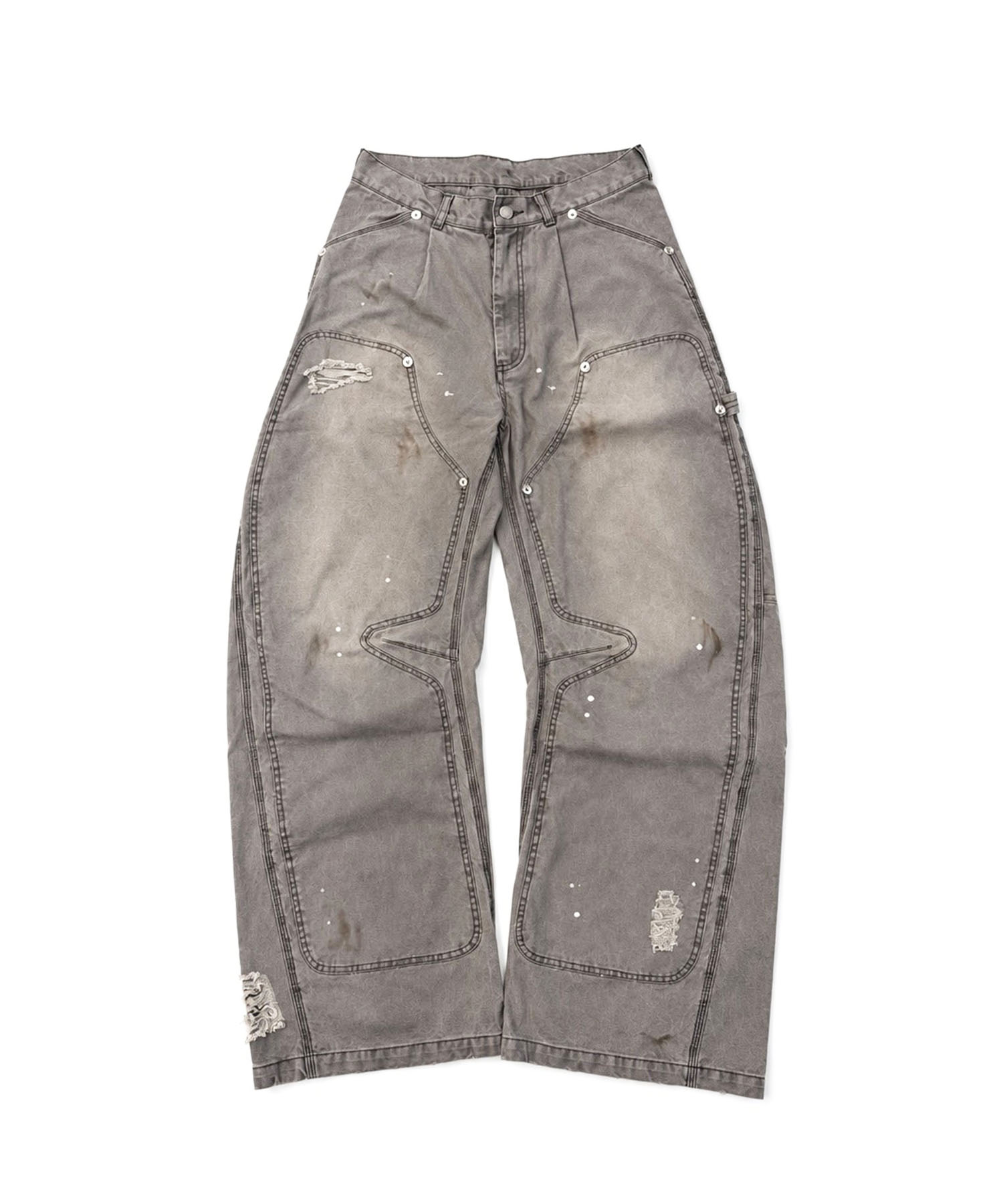 KOWGA×duck double knee curved pants