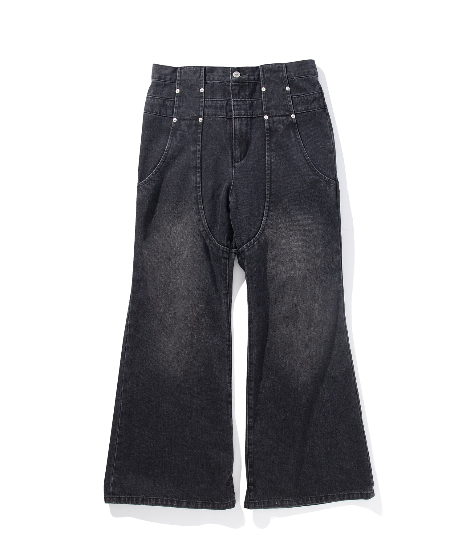 LAYERED WAIST FLARE DENIM