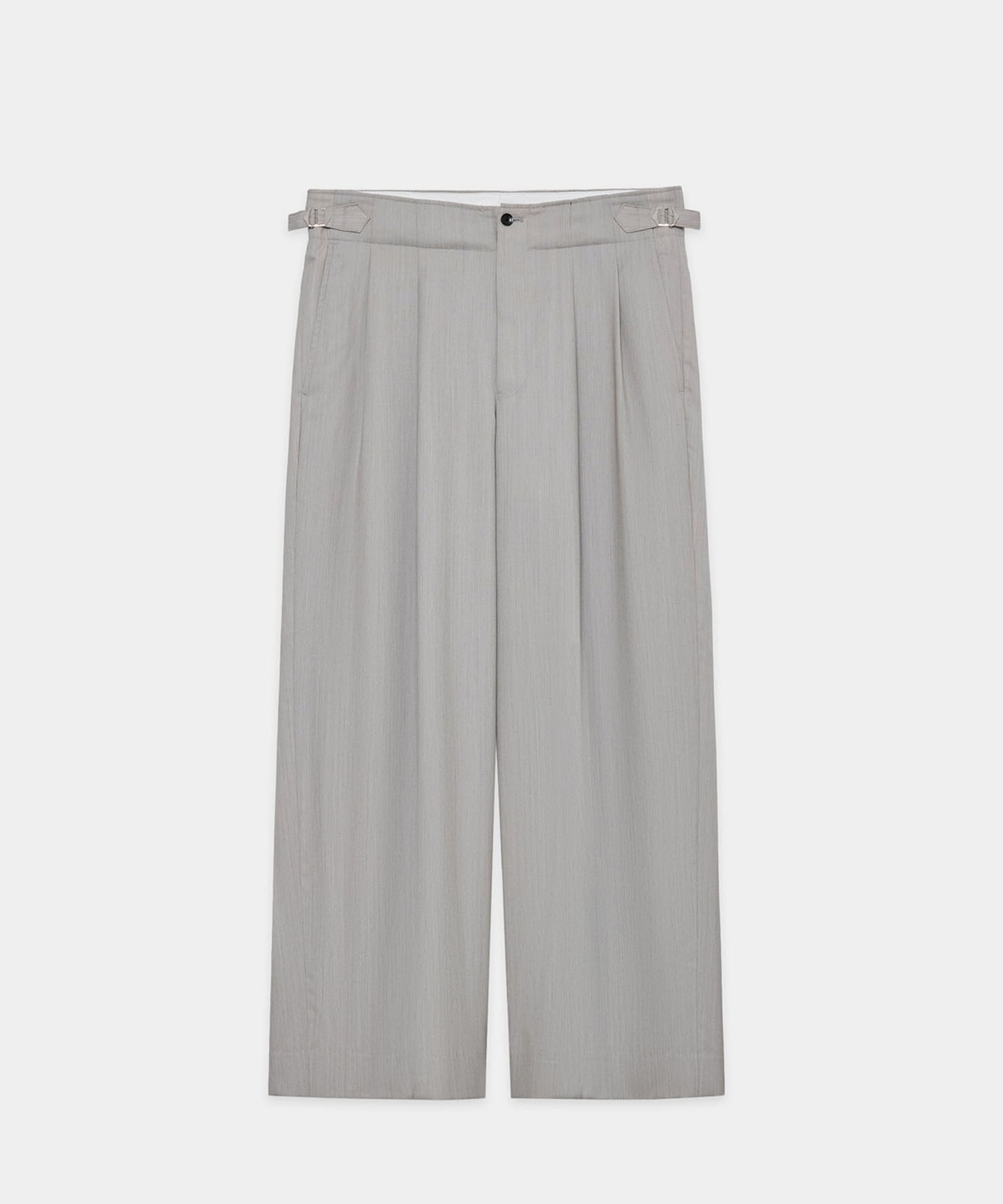 DOUBLE PLEATED MILITARY TROUSERS