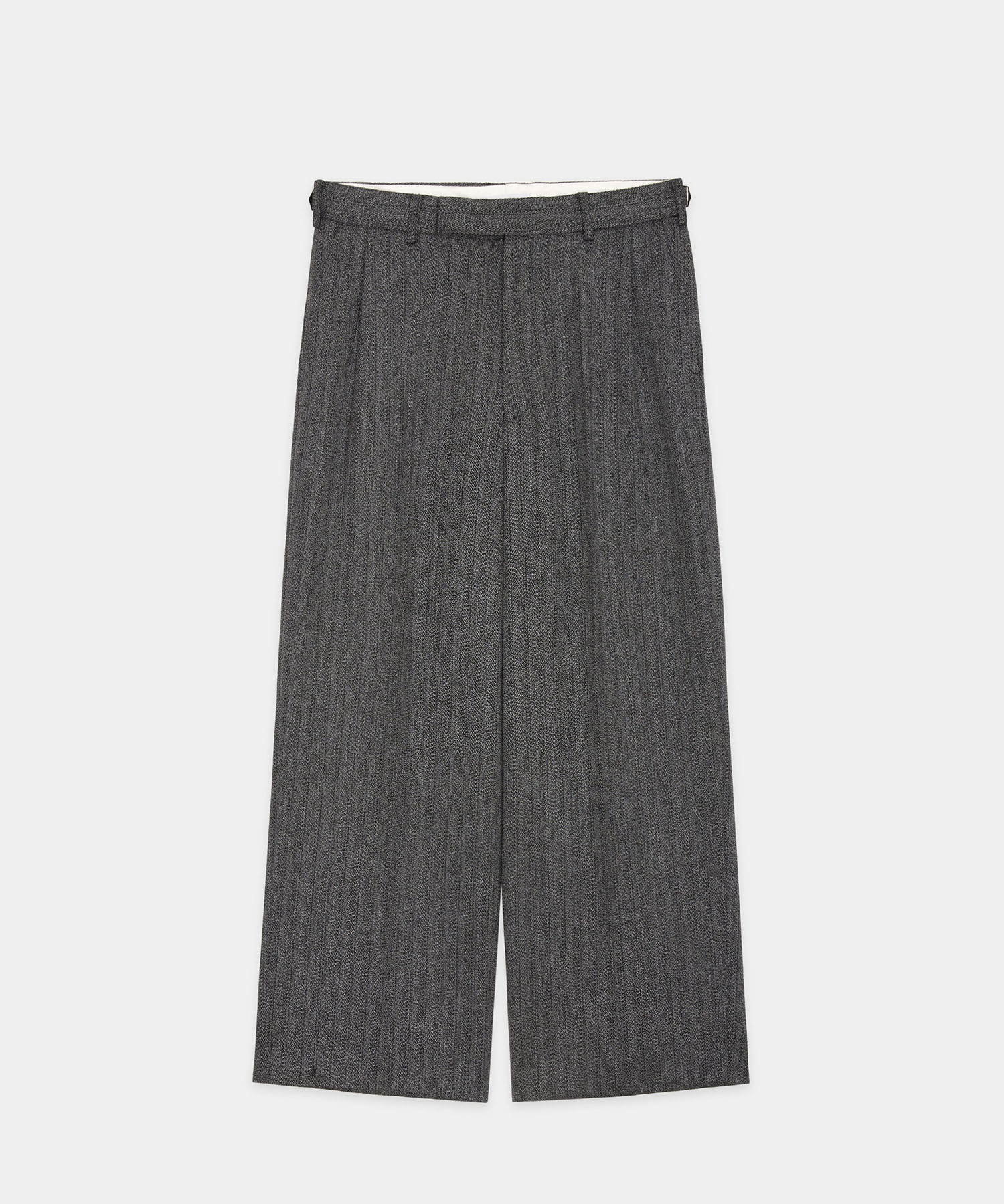 SINGLE PLEAT WIDE TROUSERS